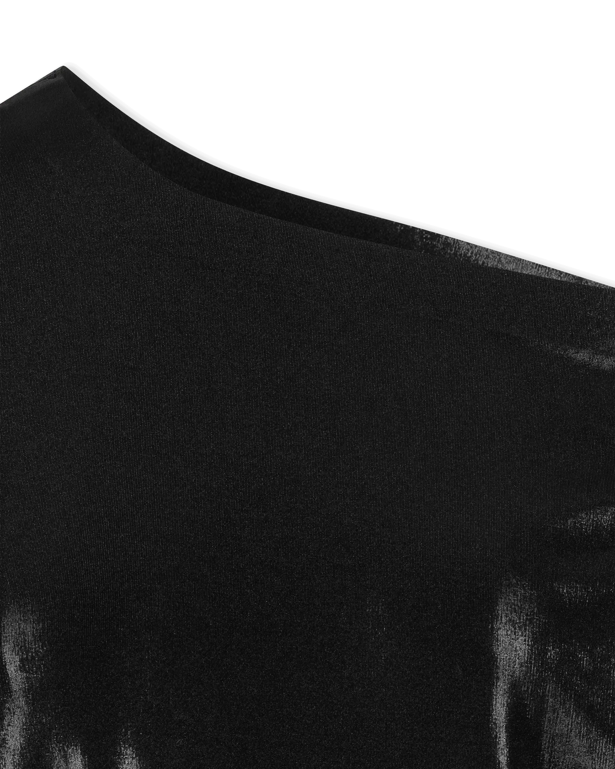 Drop Shoulder Lamé Top - DIHSAN
