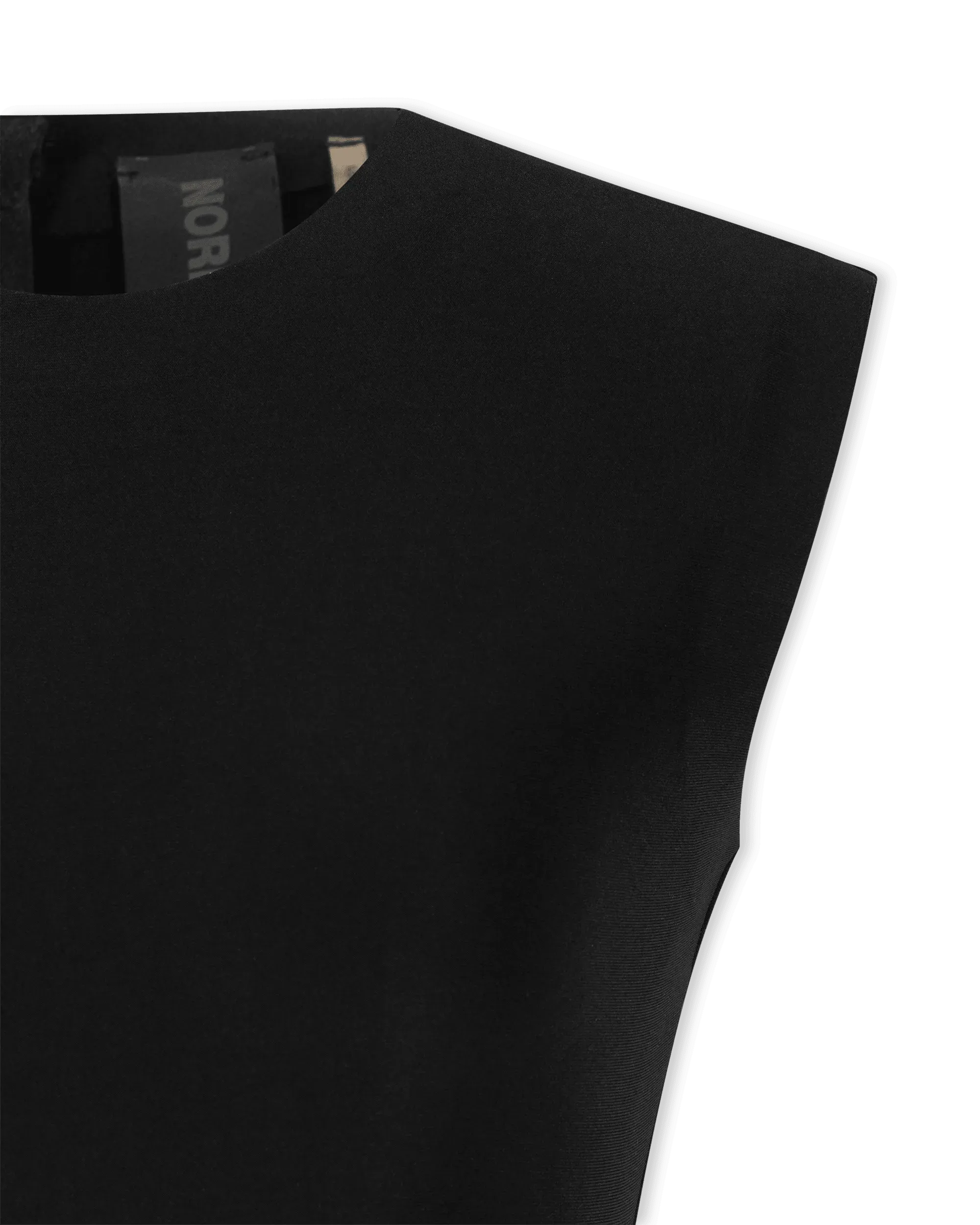 Sleeveless Crewneck Fishtail Gown - DIHSAN