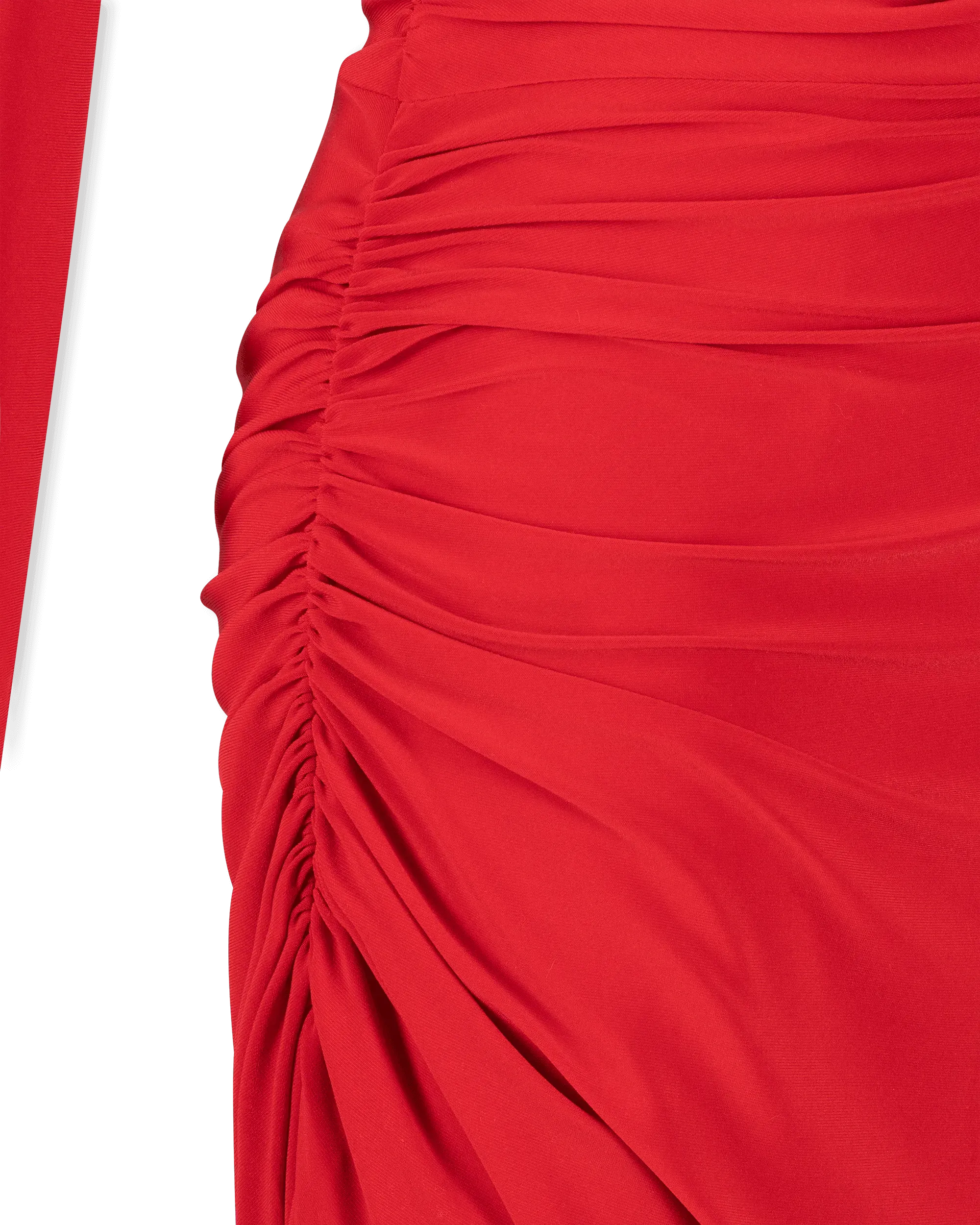 Long Sleeve Side Draped Gown - DIHSAN