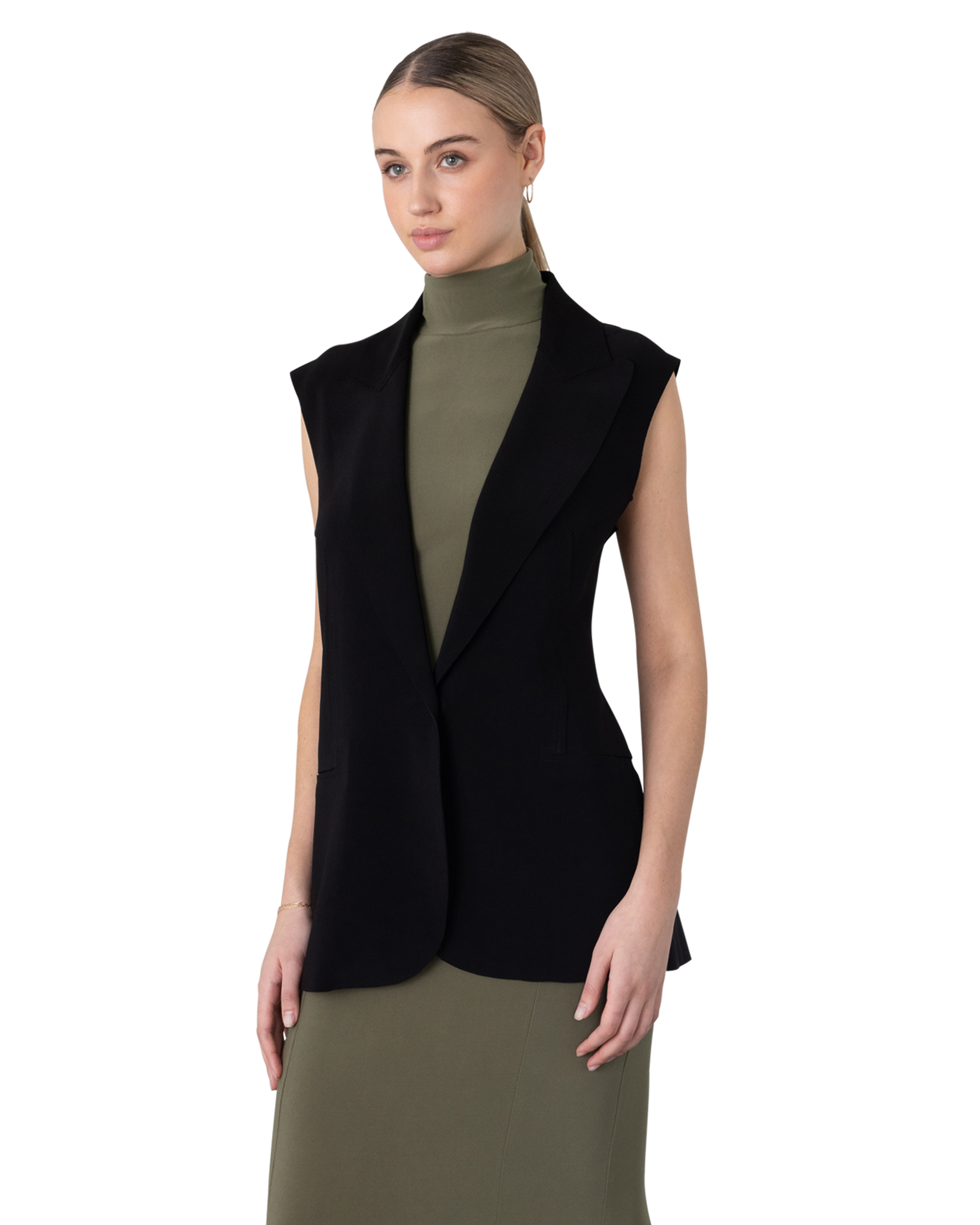 Black Blazer Vest