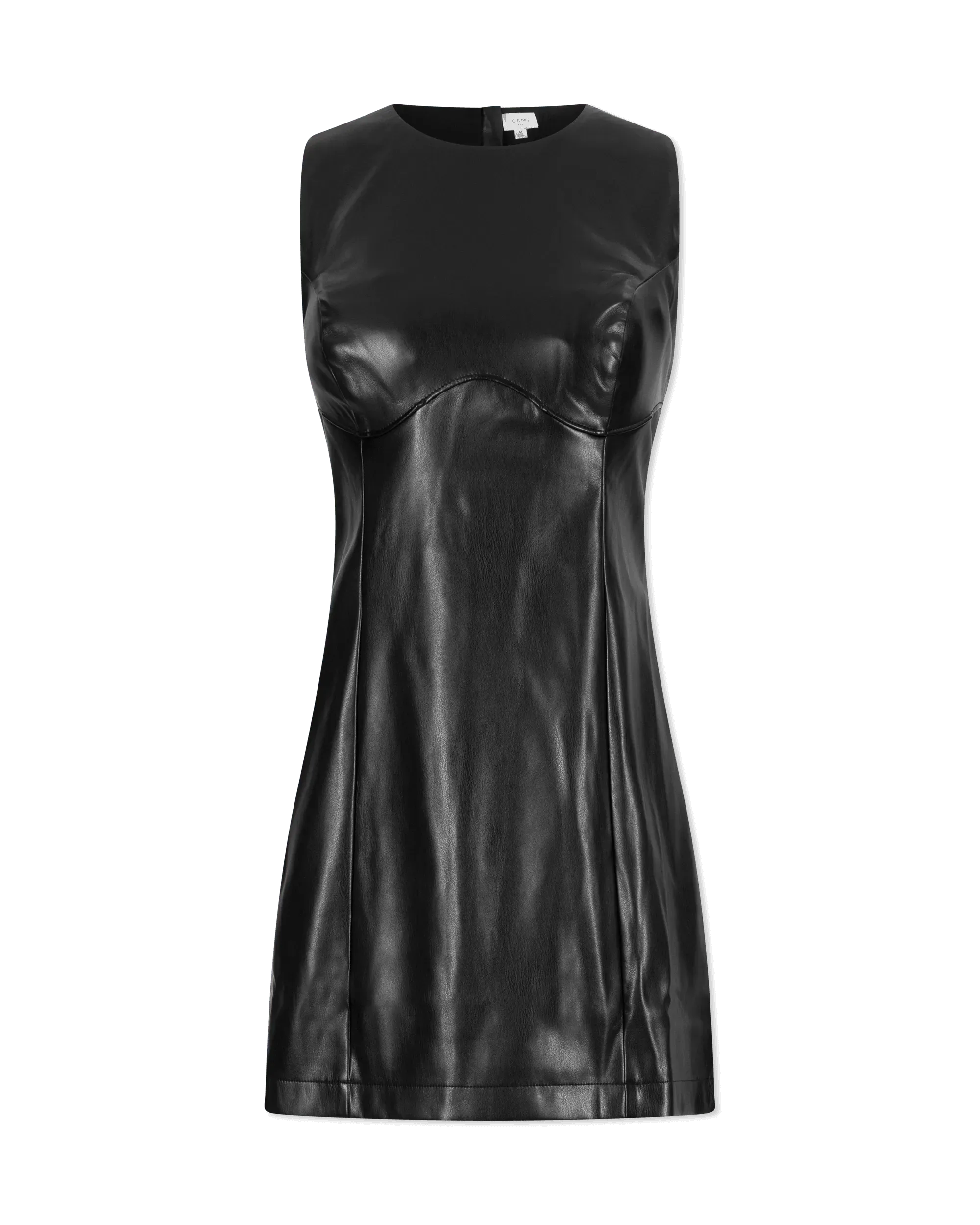 Juvia Vegan Leather Mini Dress - DIHSAN