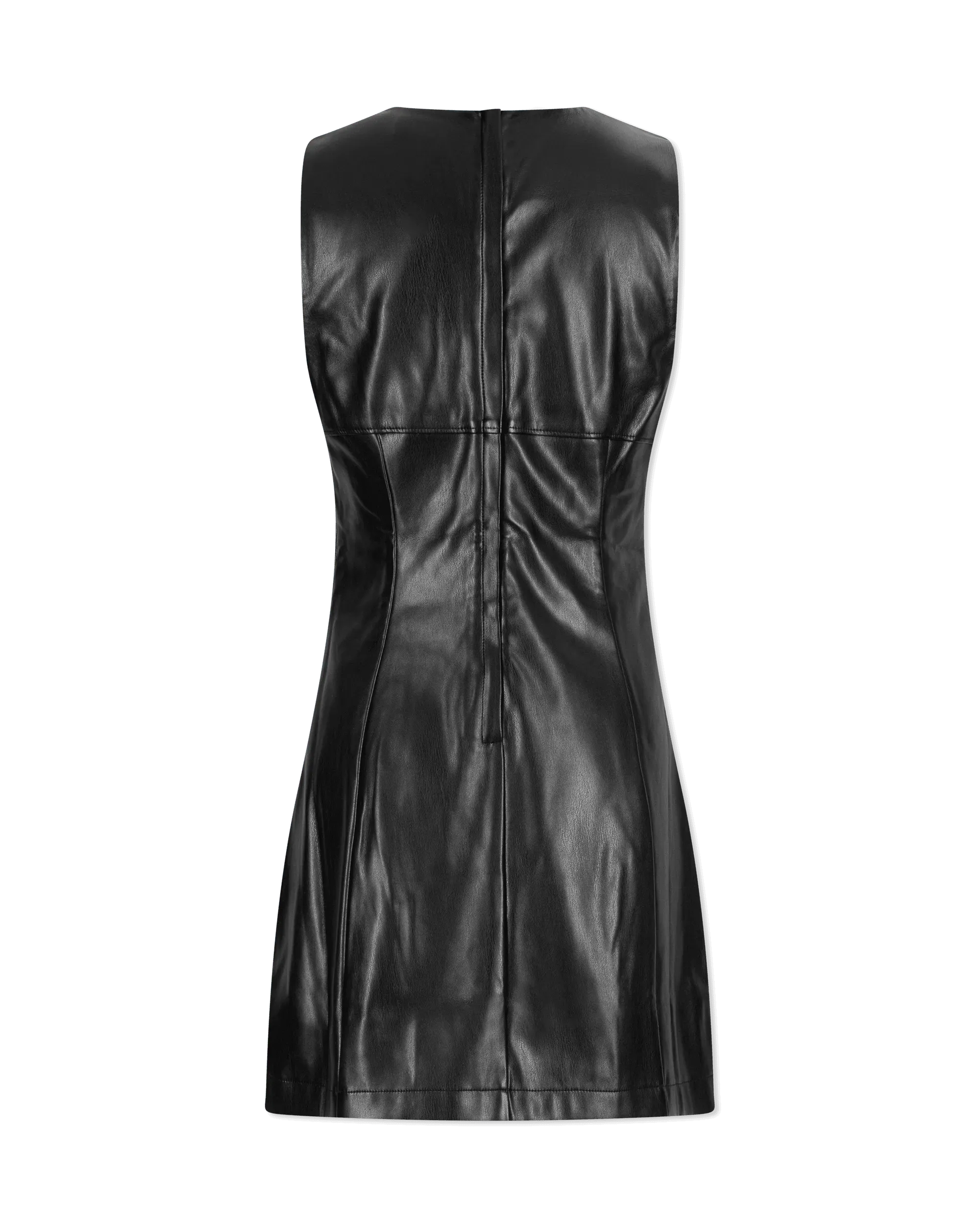 Juvia Vegan Leather Mini Dress - DIHSAN