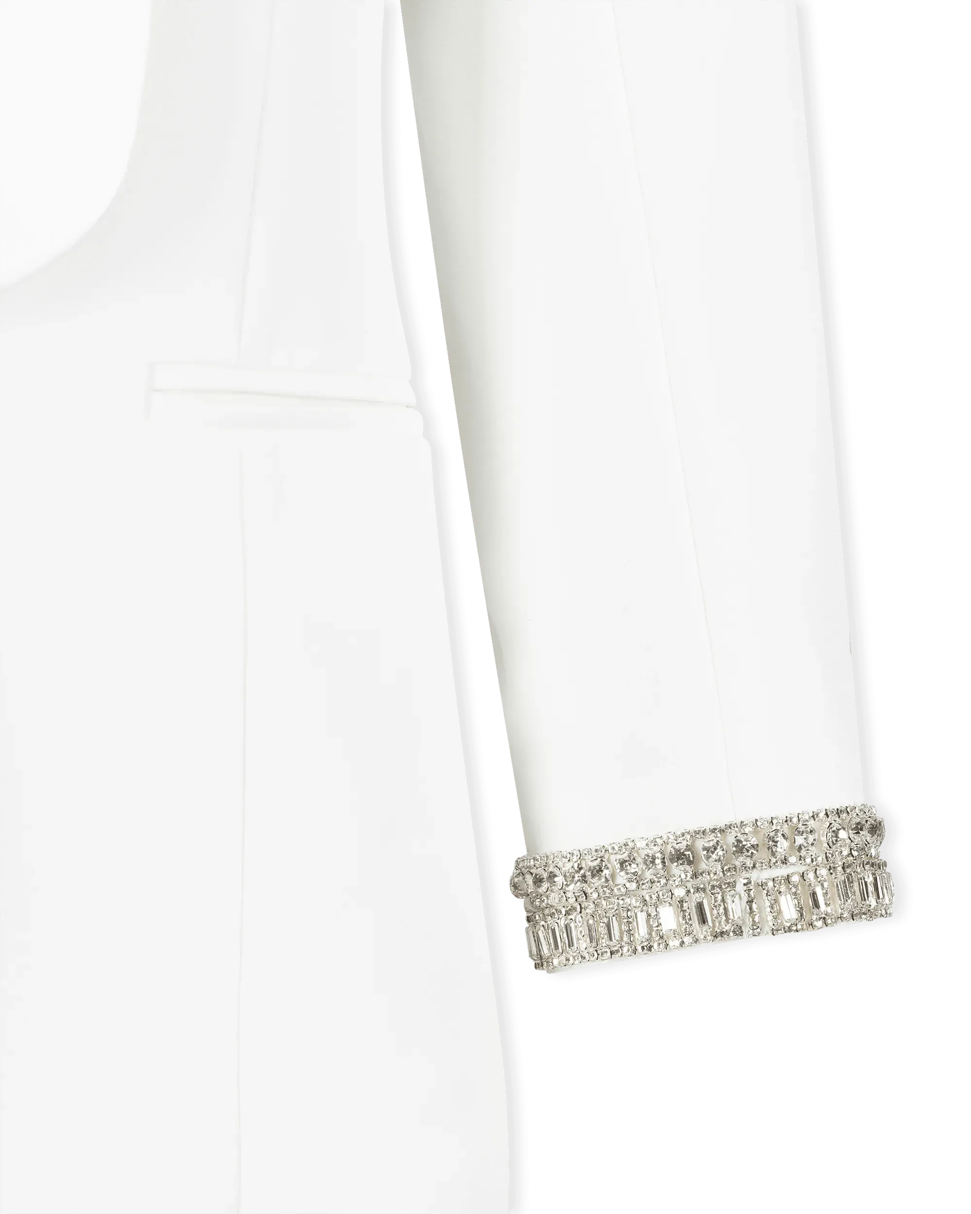 Generation Love Argo Crystal Satin Combo Crepe Blazer - DIHSAN