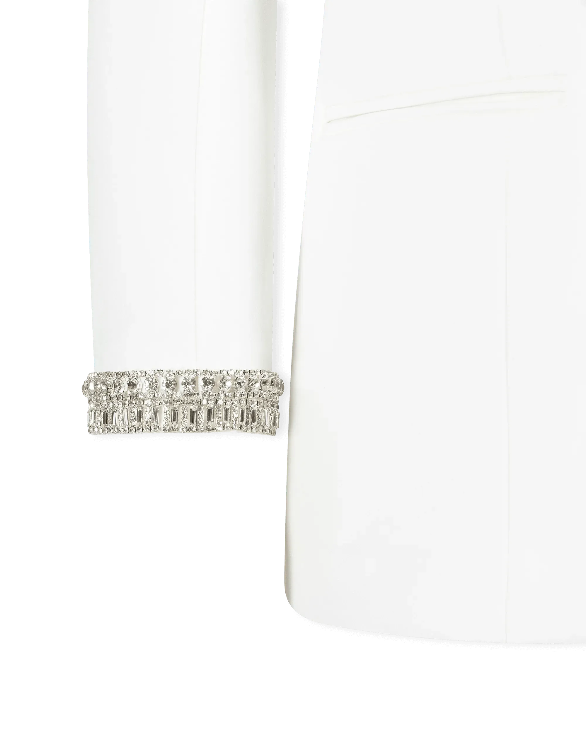 Generation Love Argo Crystal Satin Combo Crepe Blazer - DIHSAN