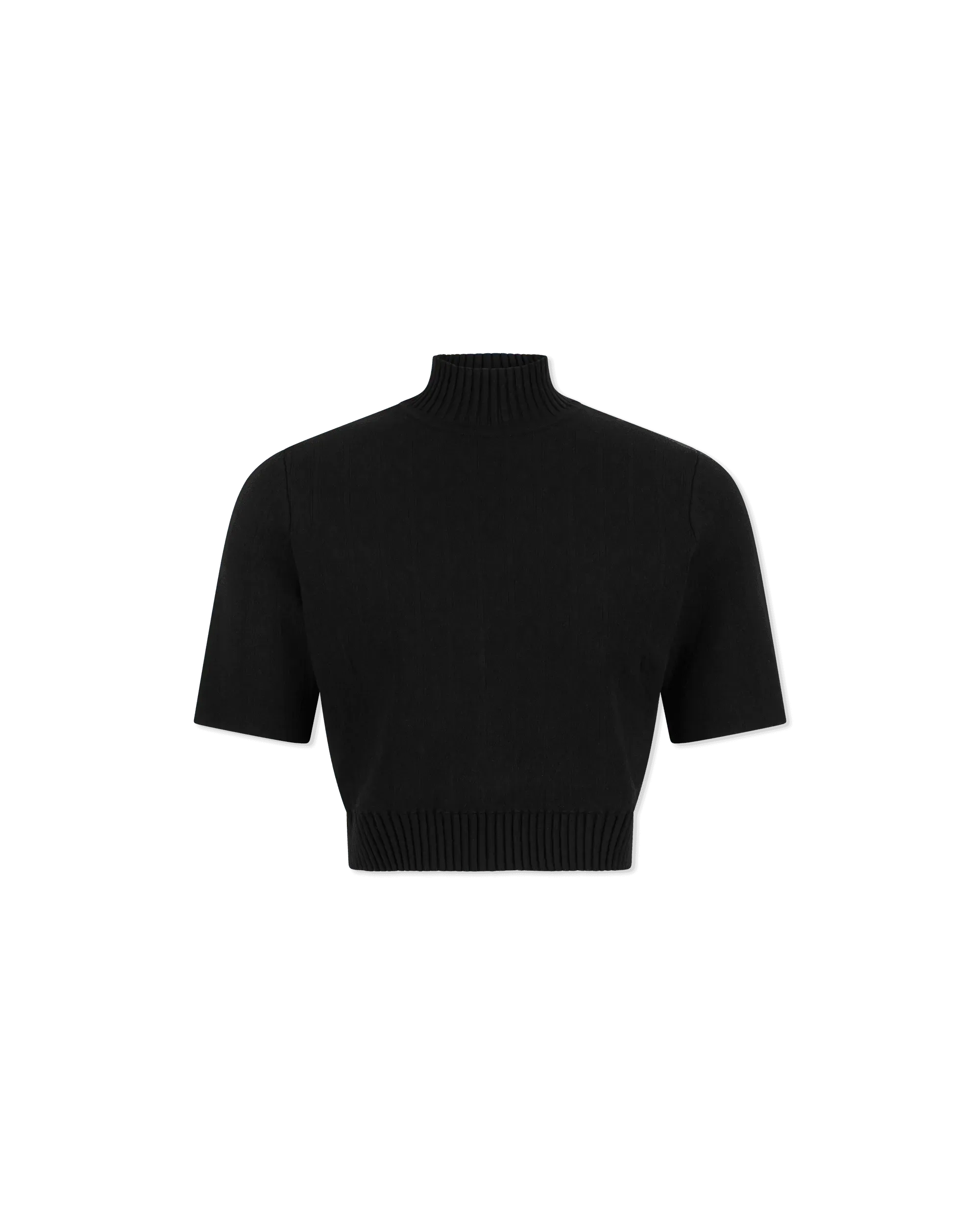 Caia Mock Neck Stretch Viscose Knit Top - DIHSAN