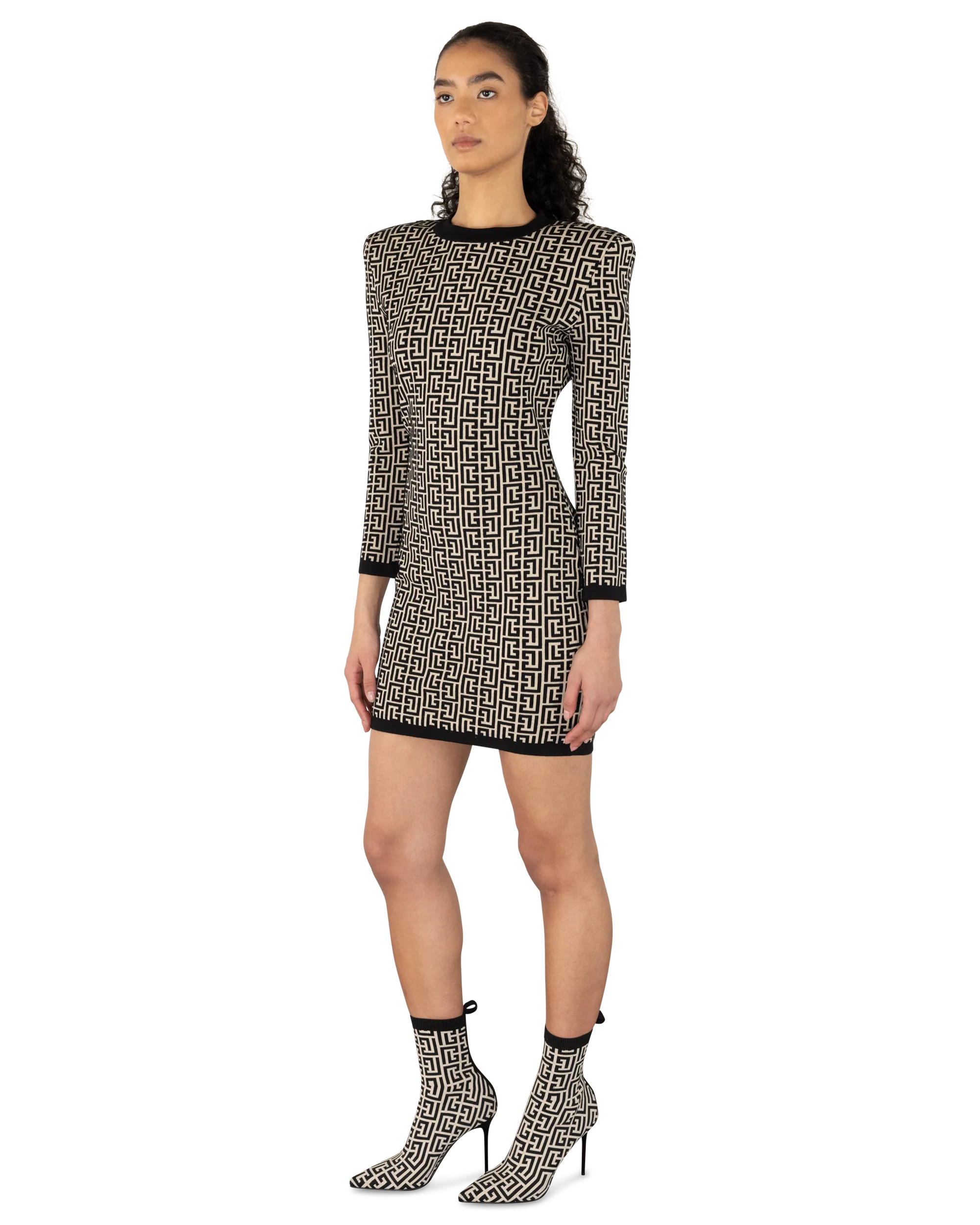 Monogram Knit Mini Dress