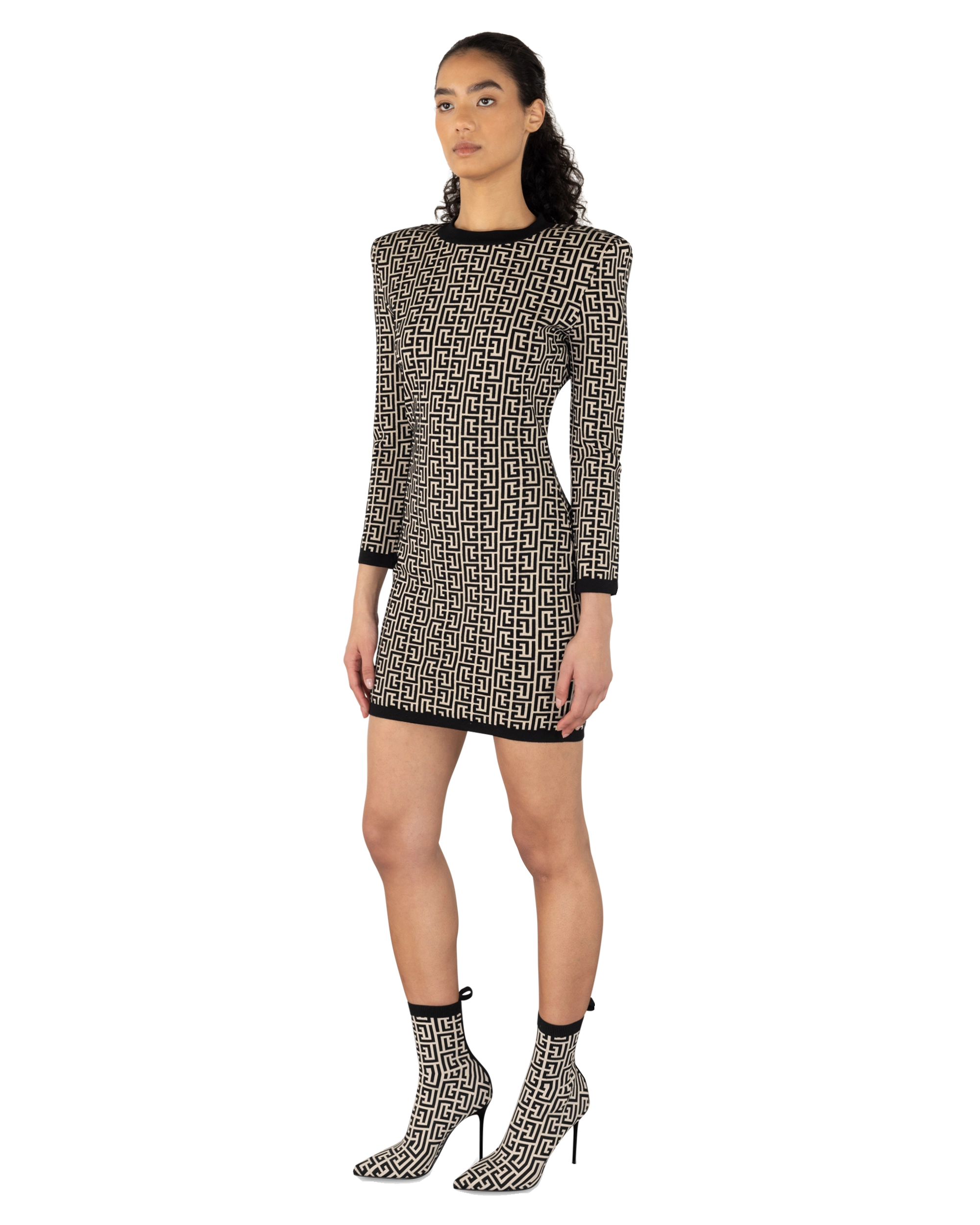 Monogram Knit Mini Dress