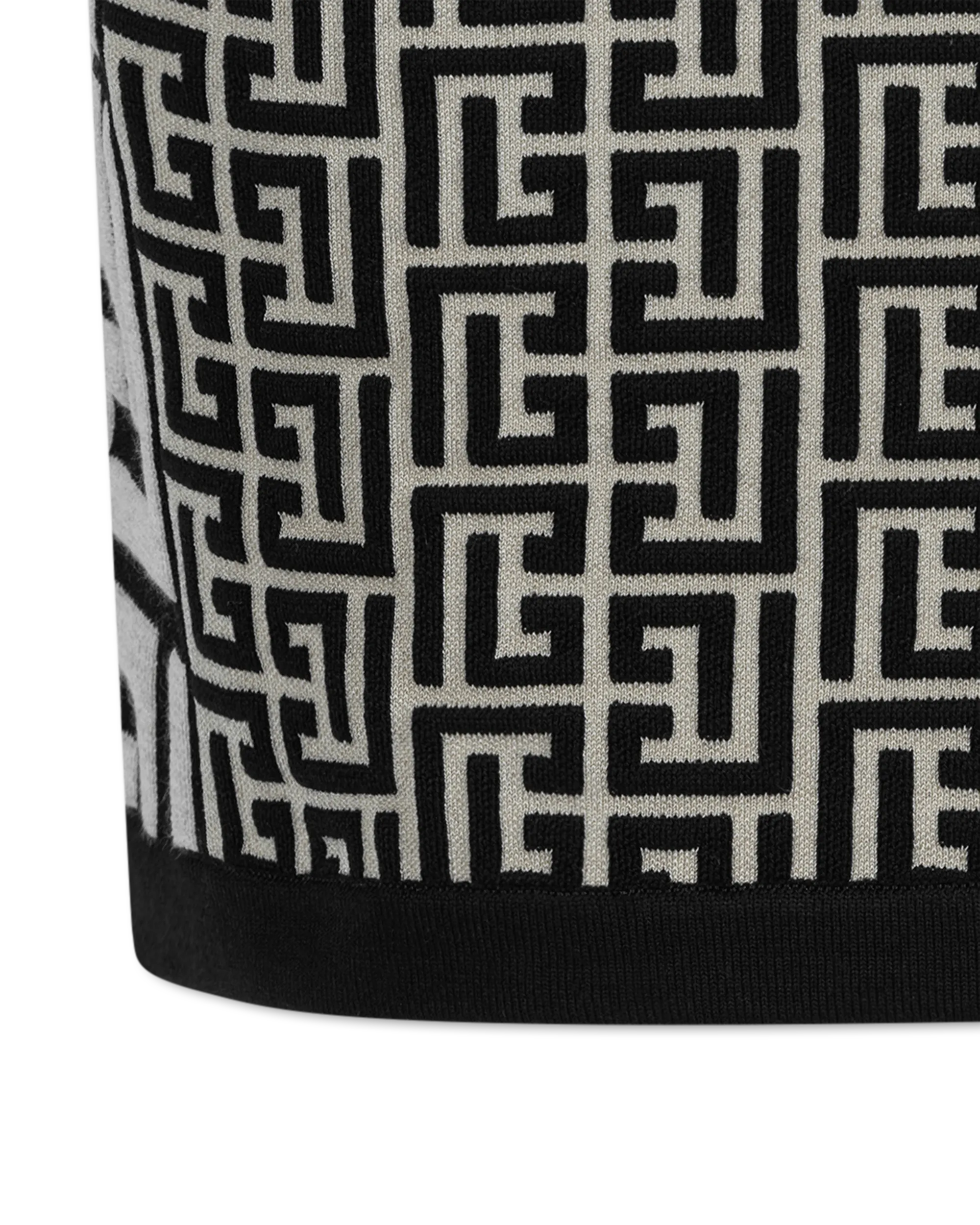 Off-Shoulder Monogram Knit Mini Dress