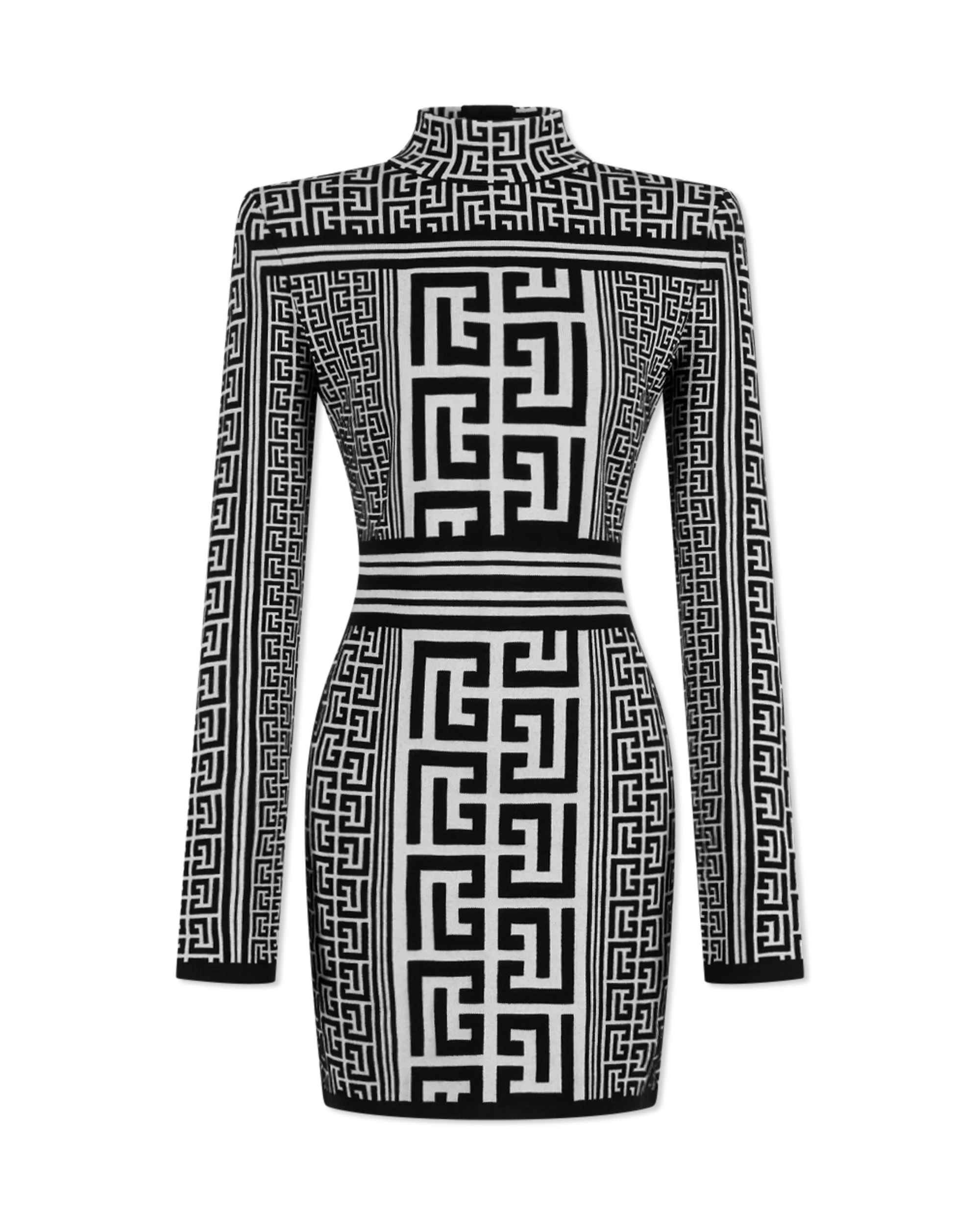 Long Sleeve Monogram Mini Dress