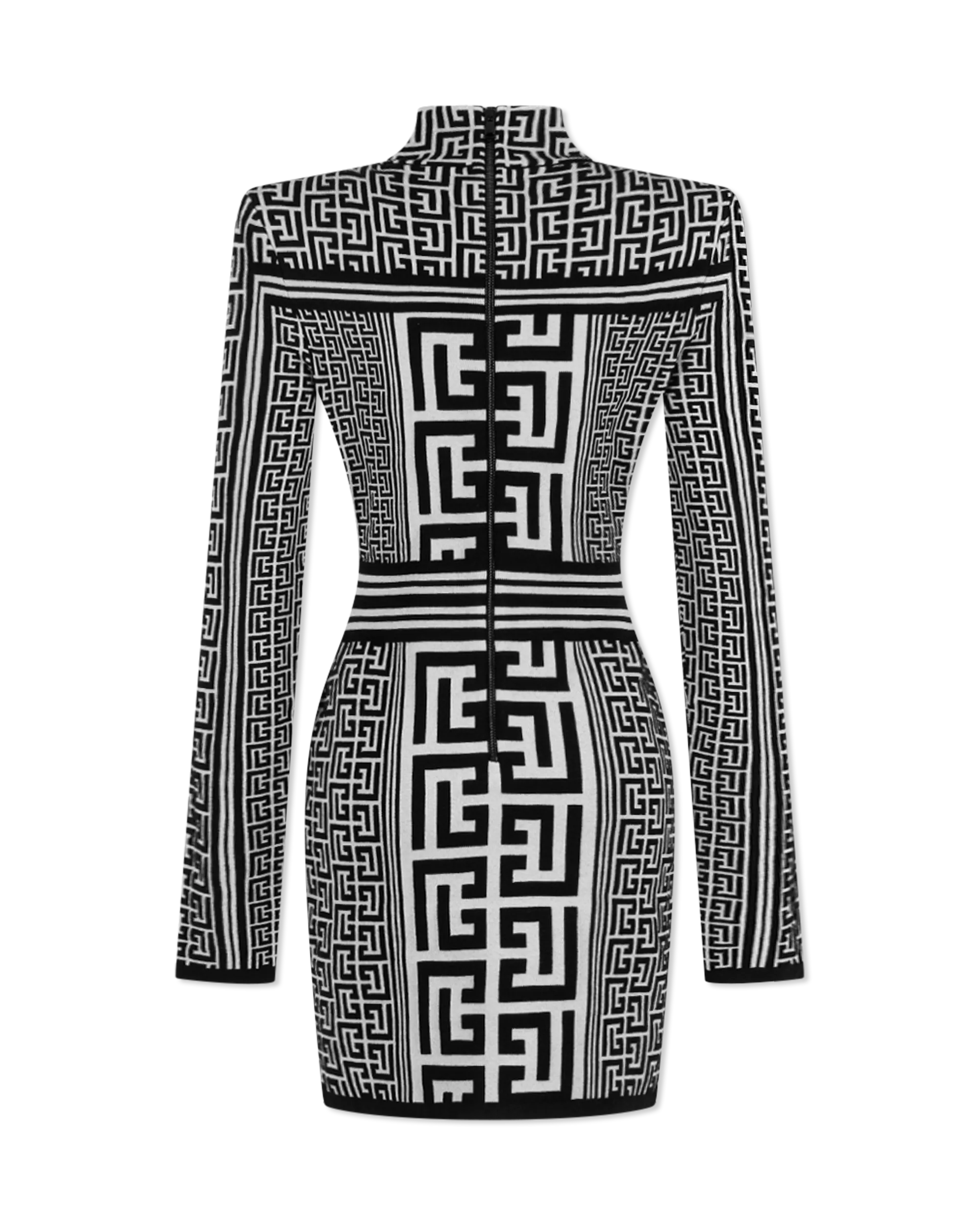 Long Sleeve Monogram Mini Dress