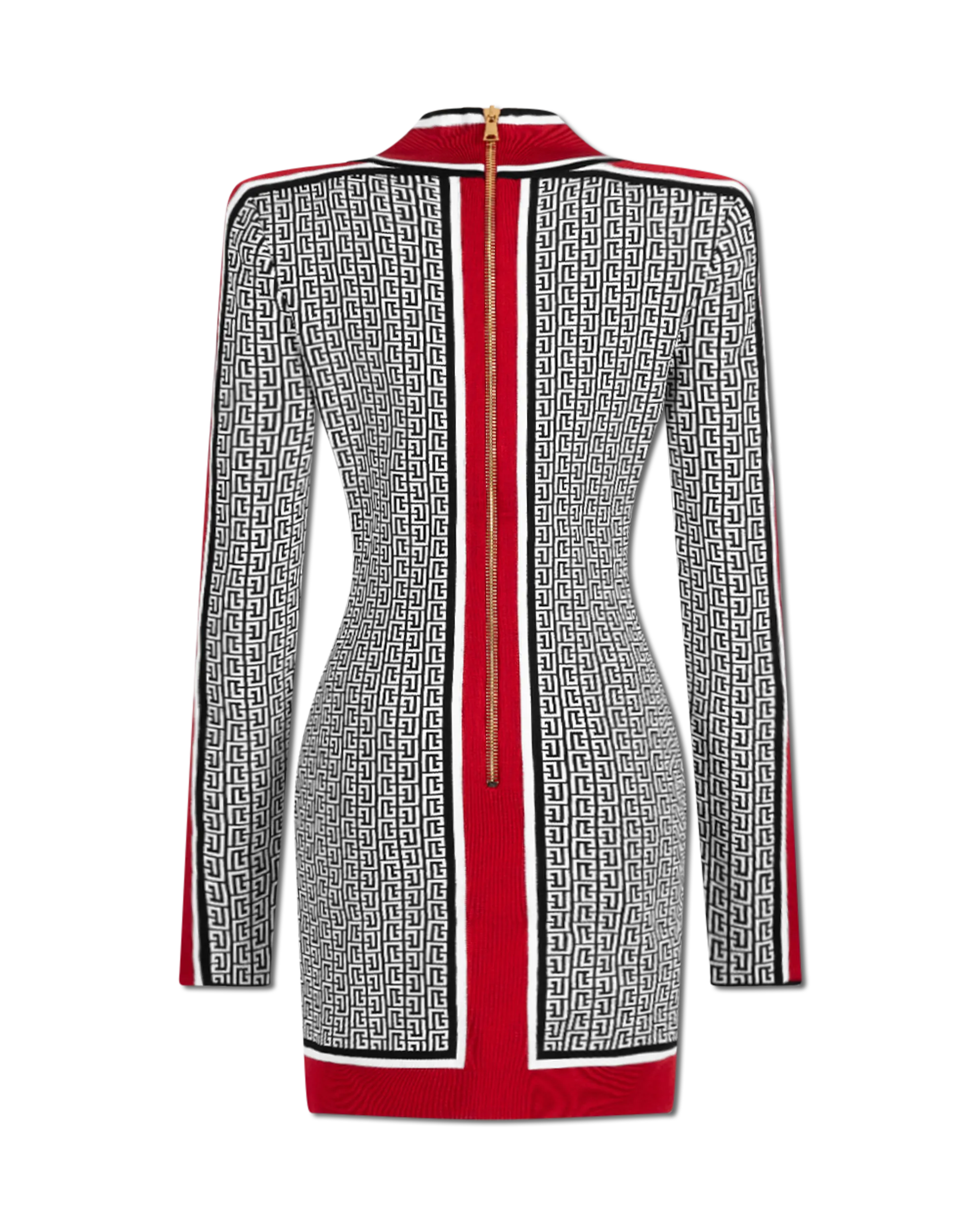 V-Neck Monogram Knit Mini Dress