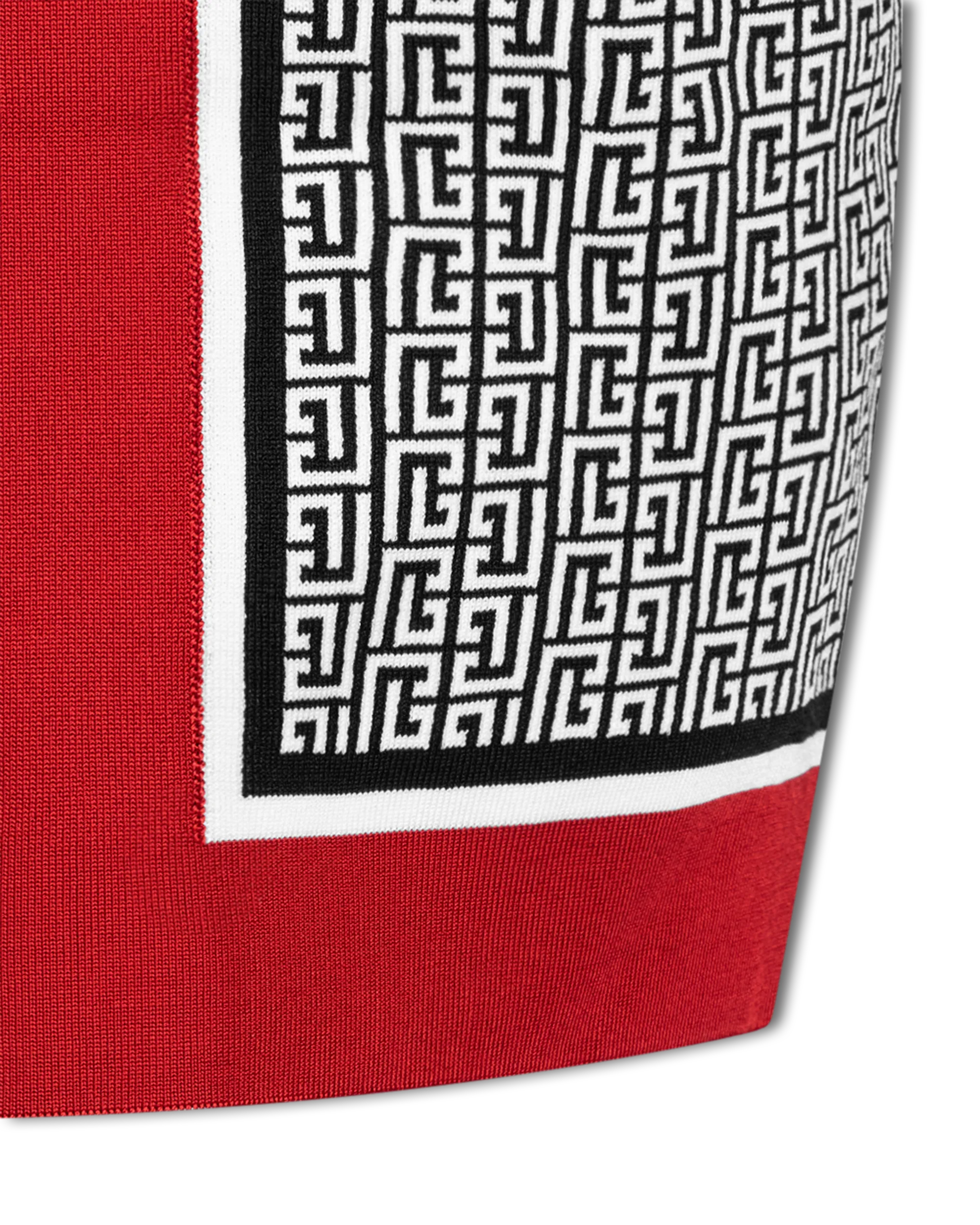 V-Neck Monogram Knit Mini Dress