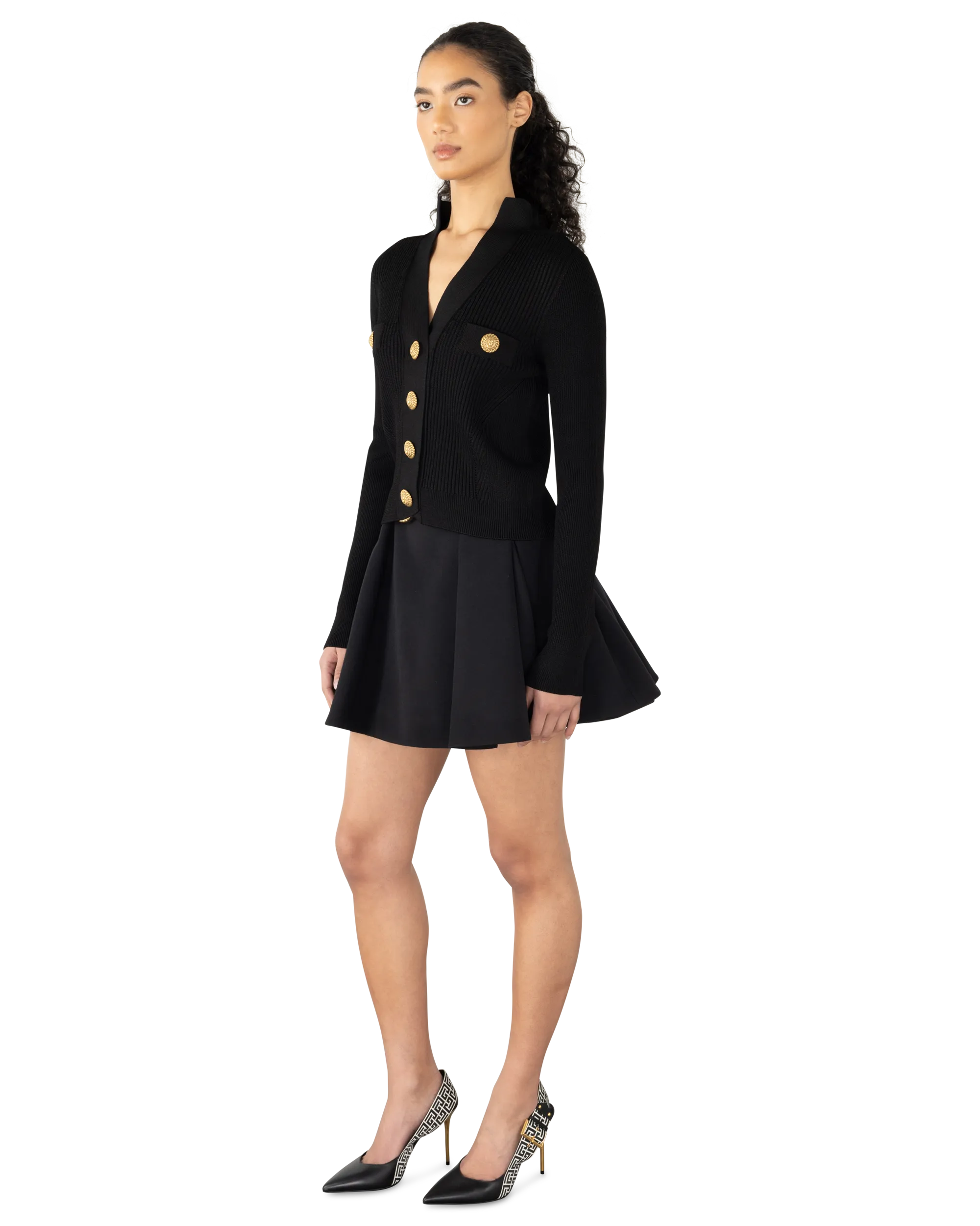 Buttoned Knitted Cardigan