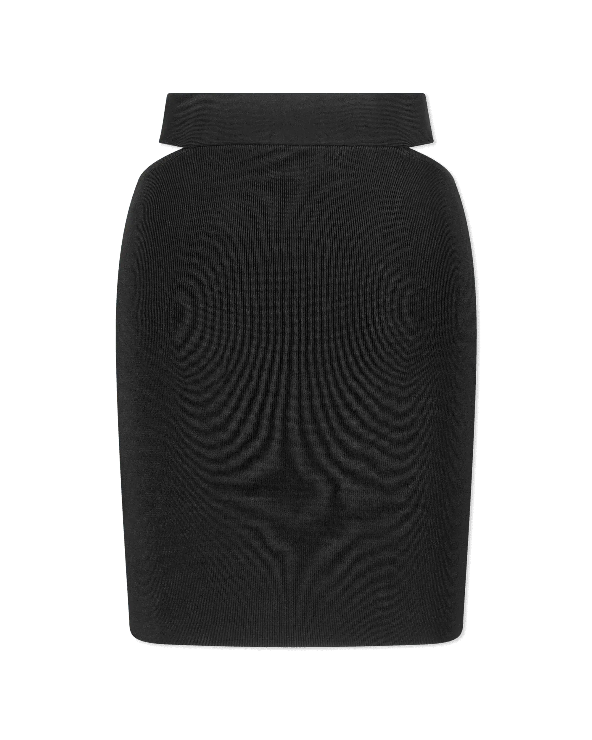 Black Viscose Blend Satchie Short Knitted Cut-Out Skirt by HUGO - Red | DIHSAN