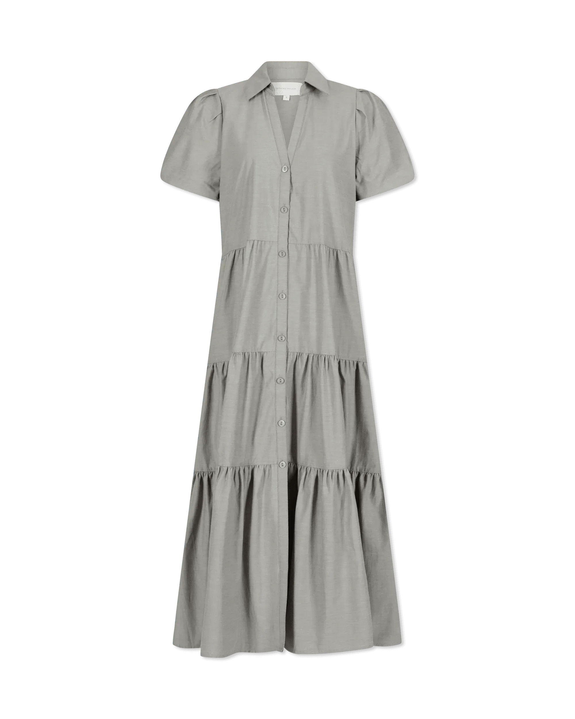 Puff Sleeve Havana Midi Dress - DIHSAN