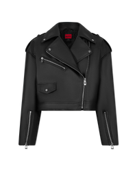 Arida Faux Leather Biker Jacket - DIHSAN