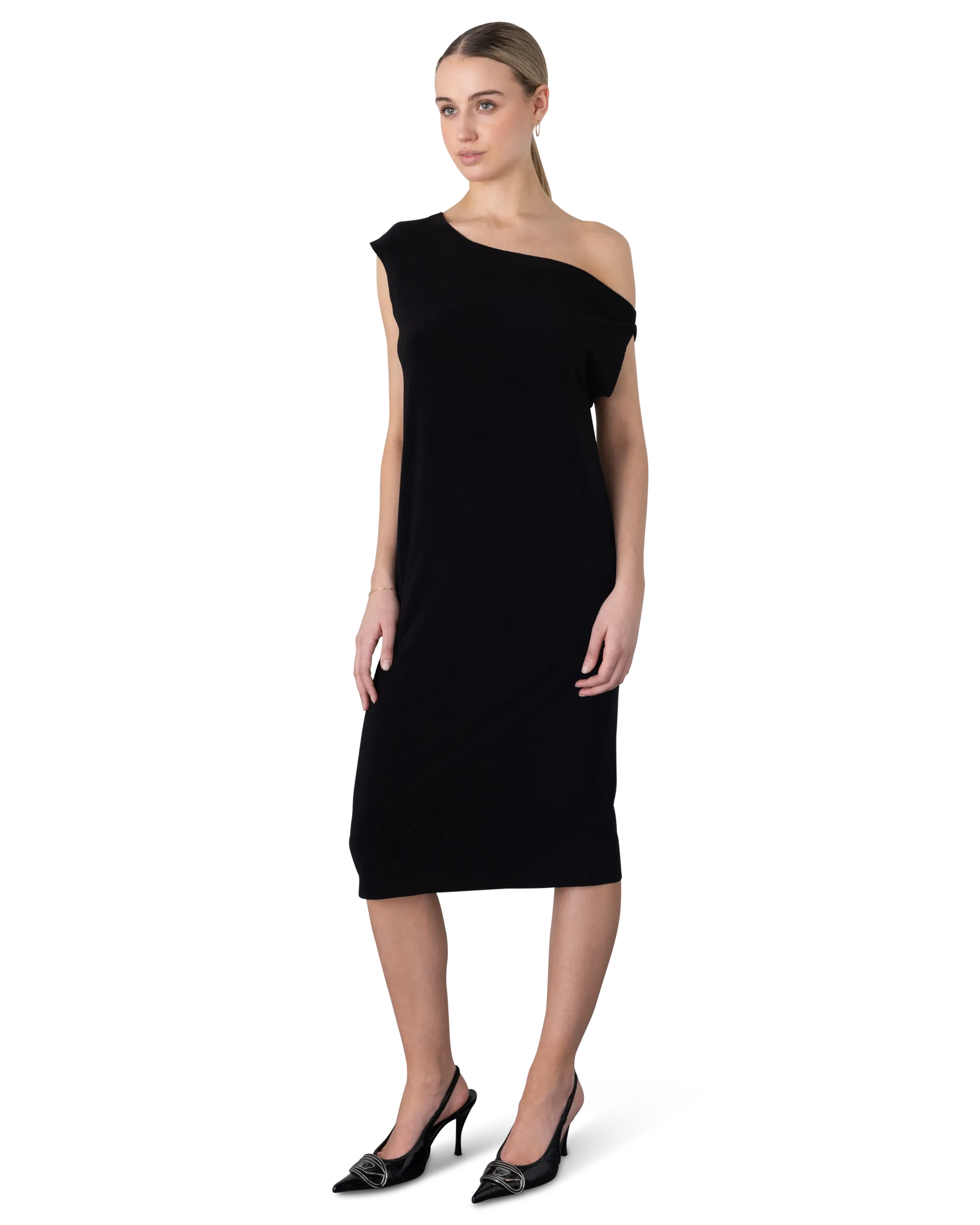 Norma Kamali Drop Shoulder Dress