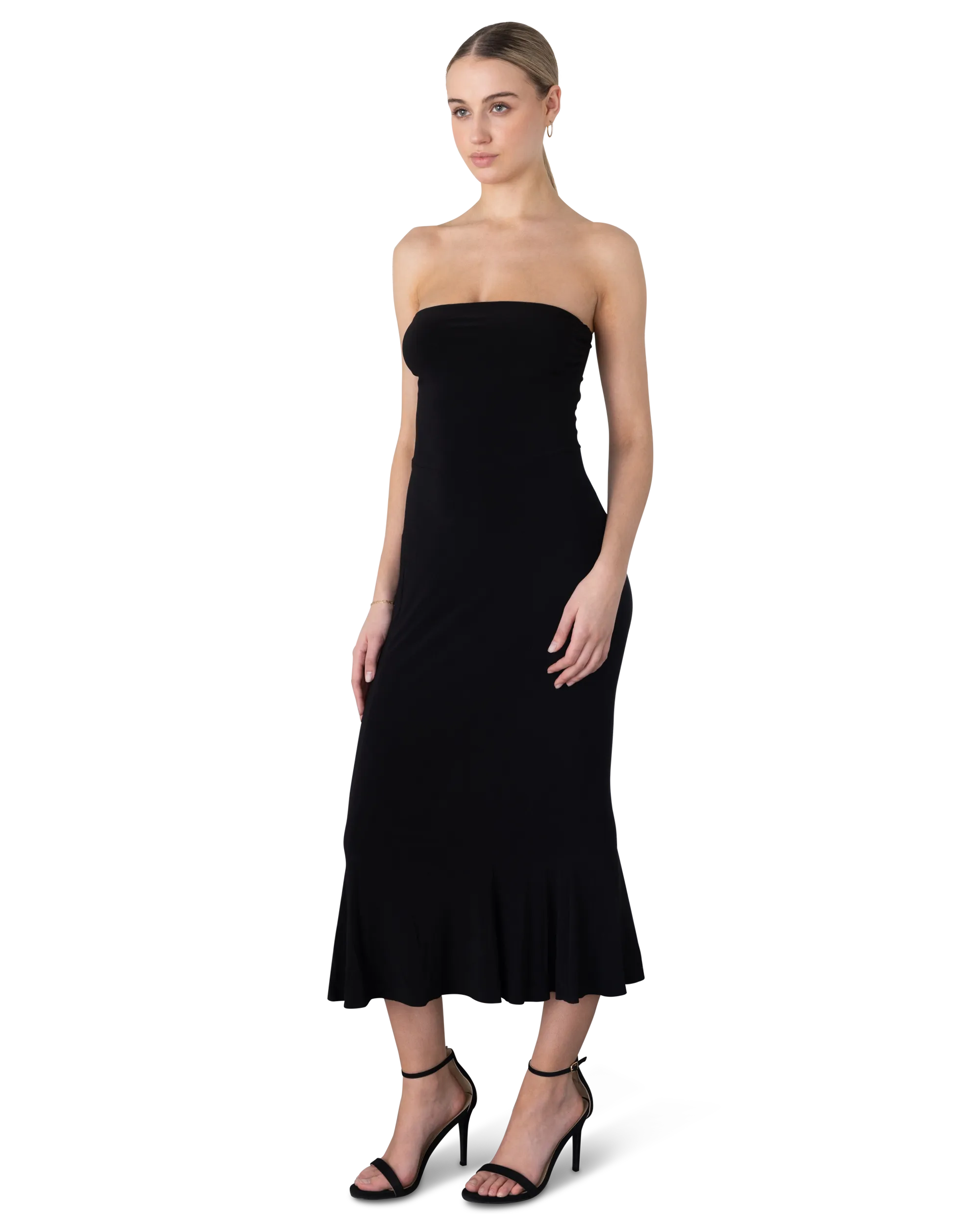 Norma Kamali Black Strapless Dress