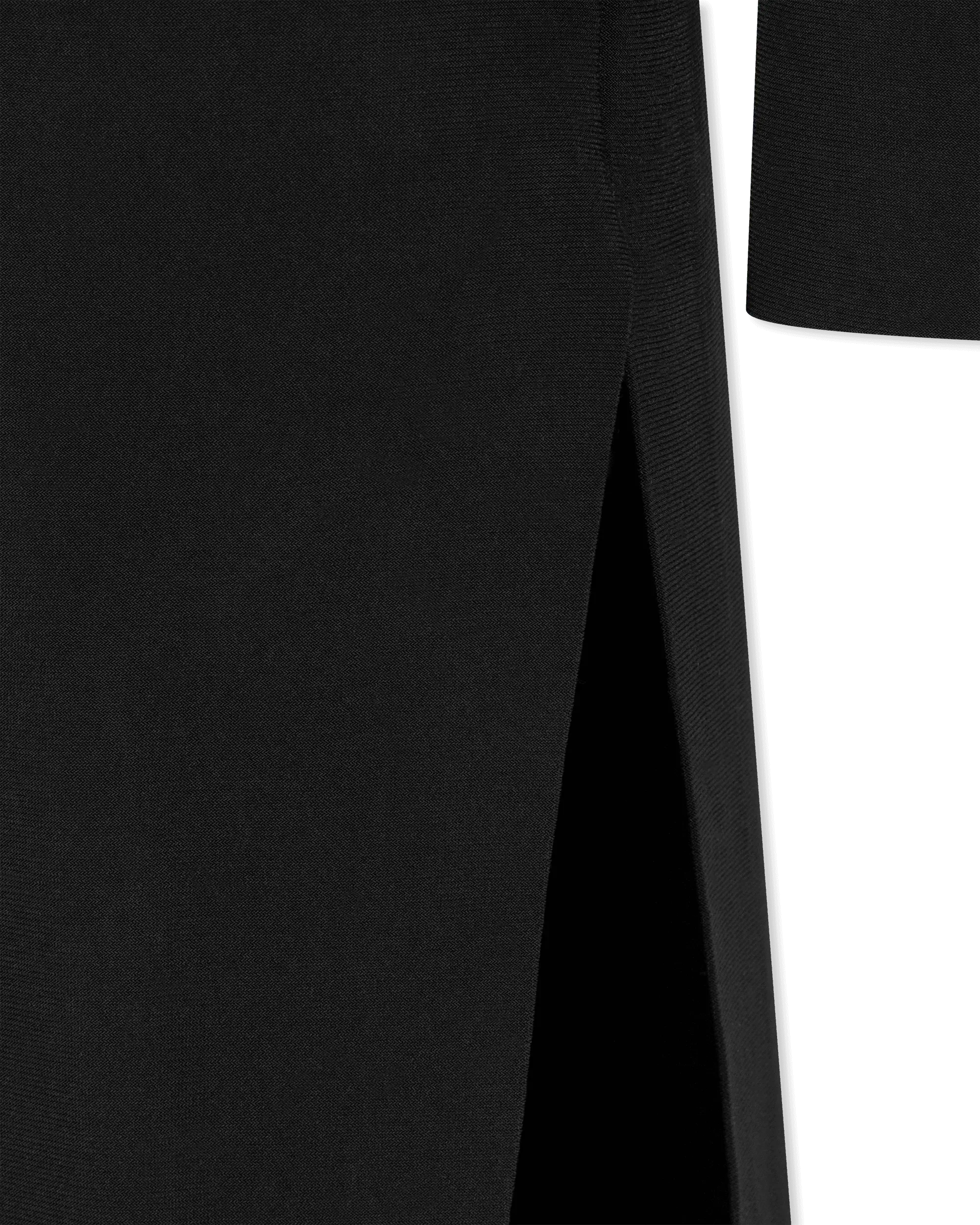 Long Sleeve Turtleneck Side Slit Gown - DIHSAN