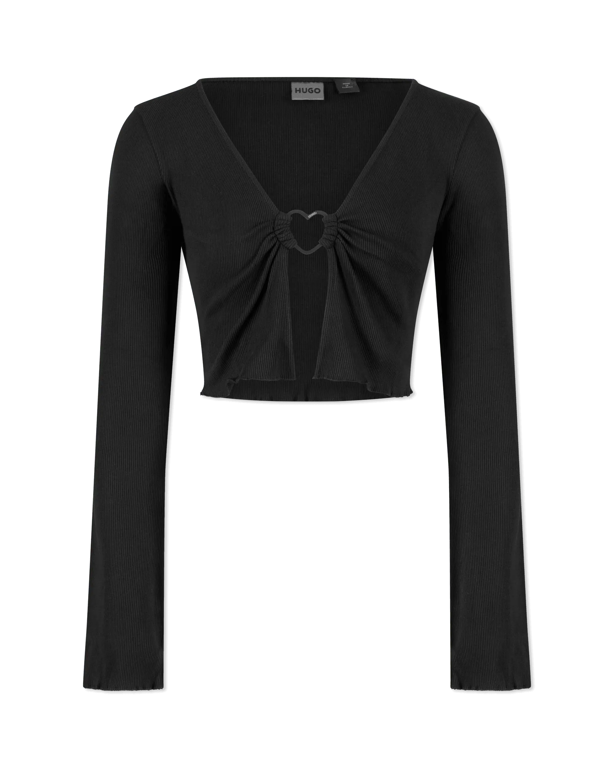 Dortensie Jersey Cropped Cardigan Top - DIHSAN