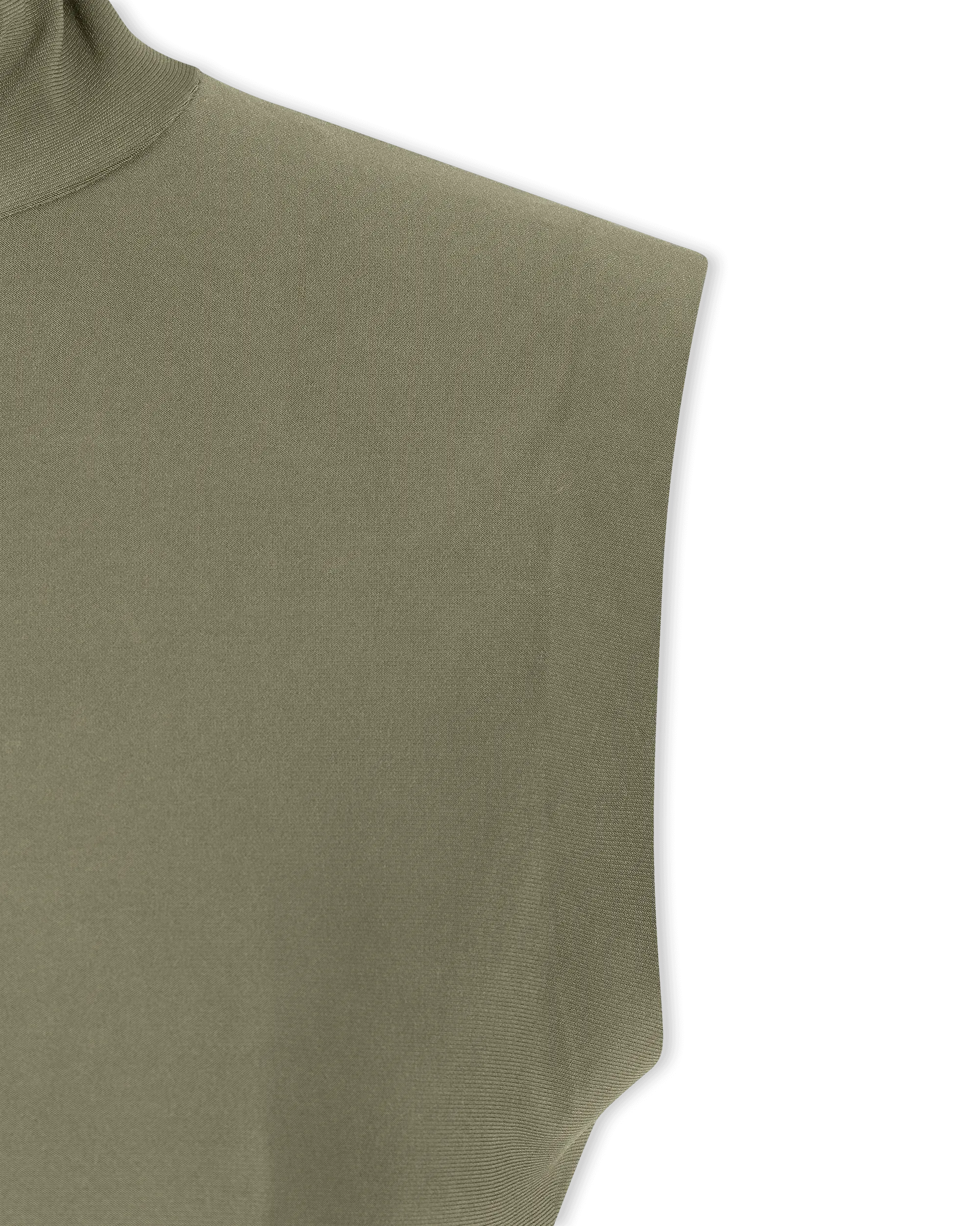 Sleeveless Turtleneck Fishtail Midi Dress - DIHSAN