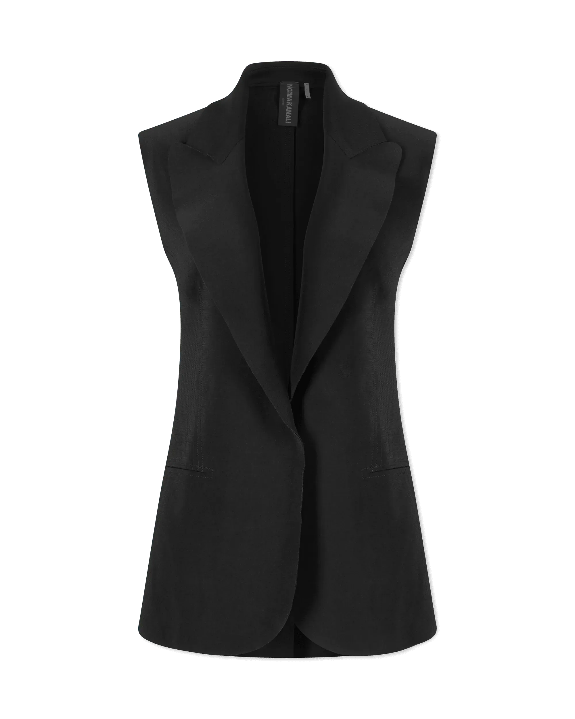 Single Breasted Sleeveless Jacket - DIHSAN