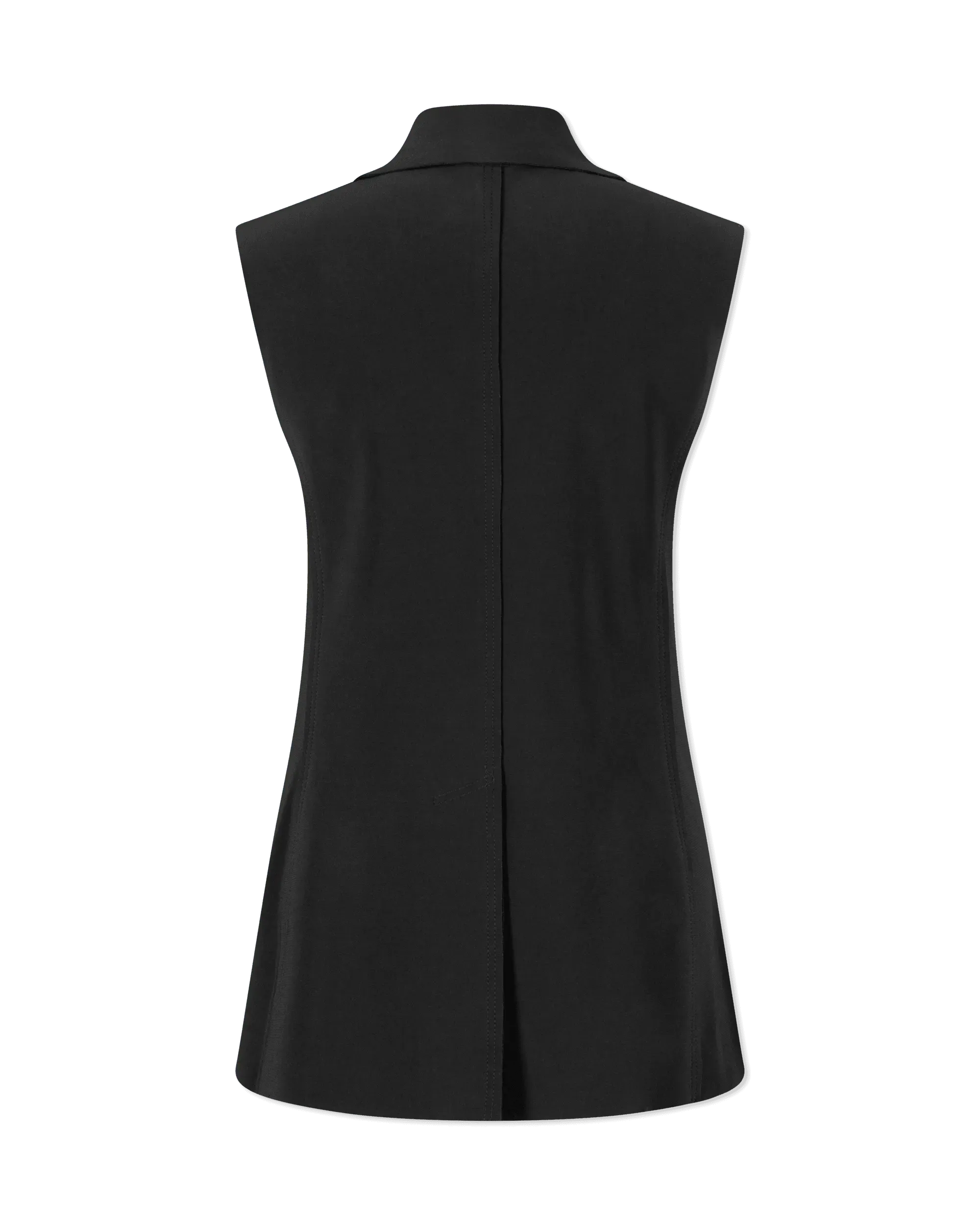 Single Breasted Sleeveless Jacket - DIHSAN