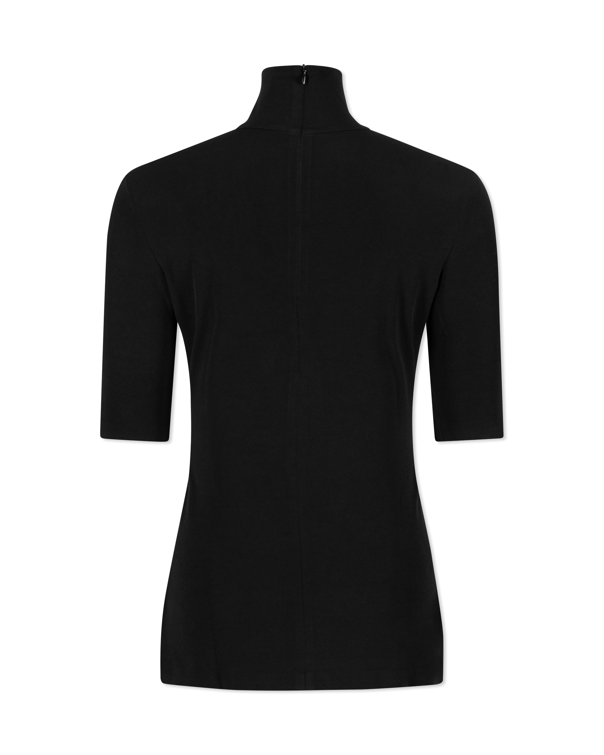 Half Sleeve Fitted Turtleneck Top