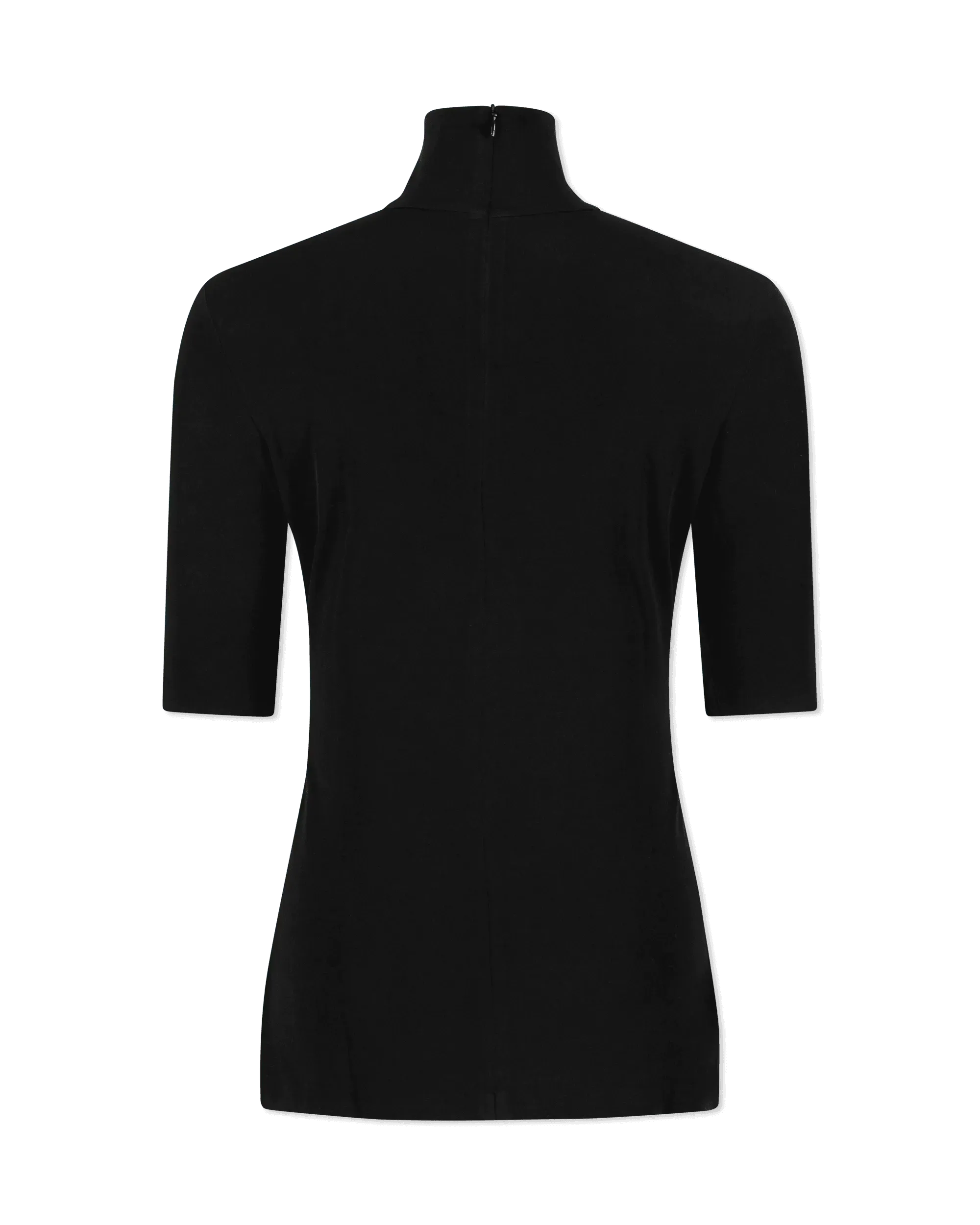 Half Sleeve Fitted Turtleneck Top - DIHSAN