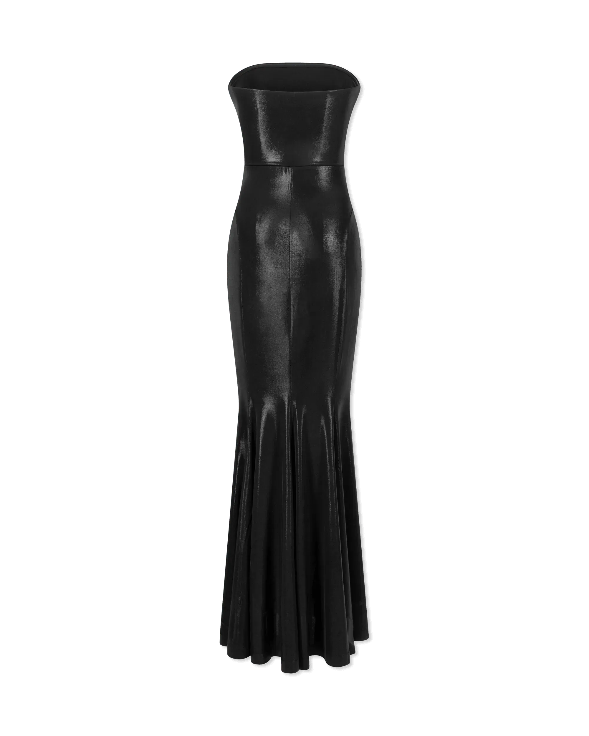Strapless Lamé Fishtail Gown - DIHSAN