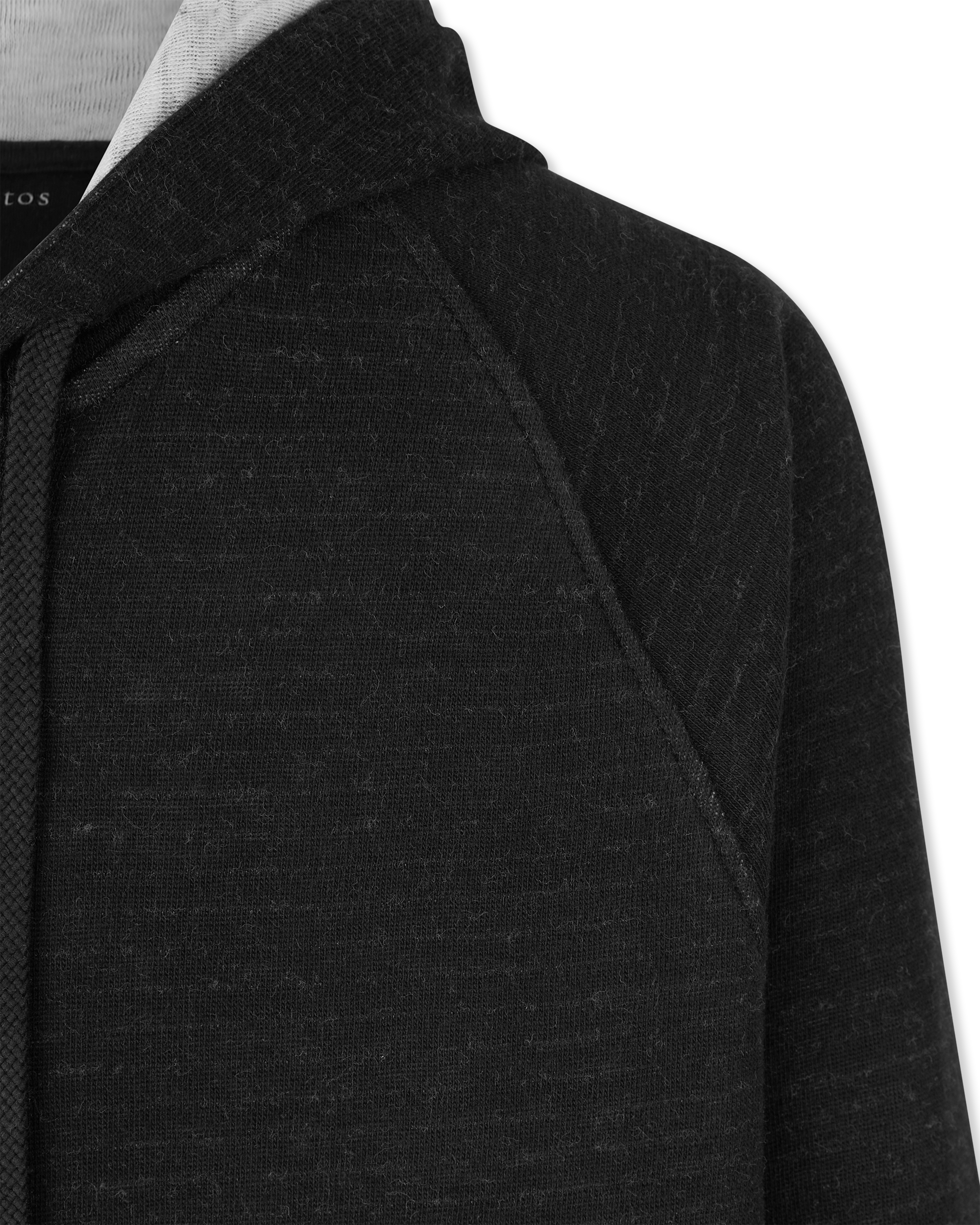 Double Plaited Knit Zip Hoodie