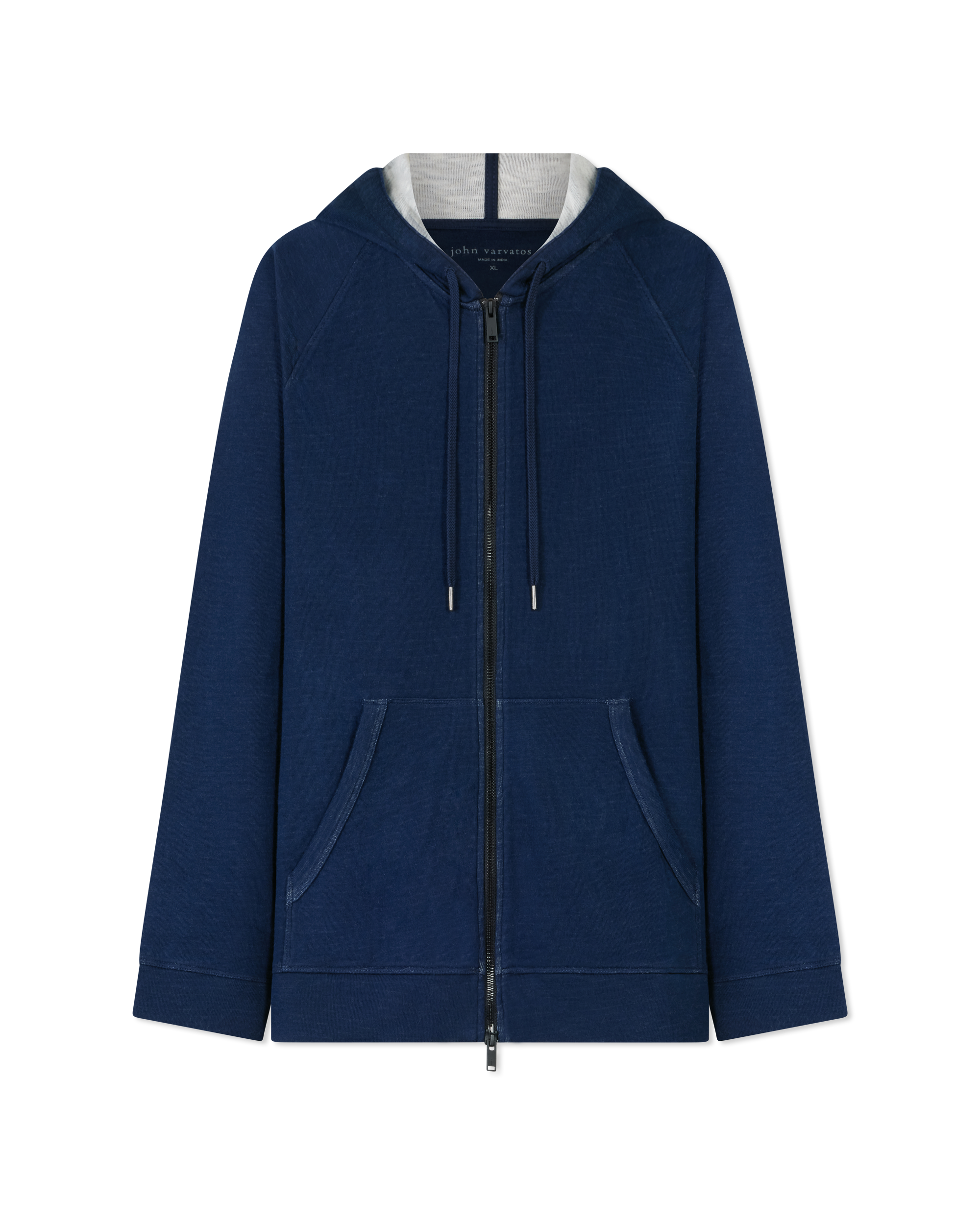 Double Plaited Knit Zip Hoodie