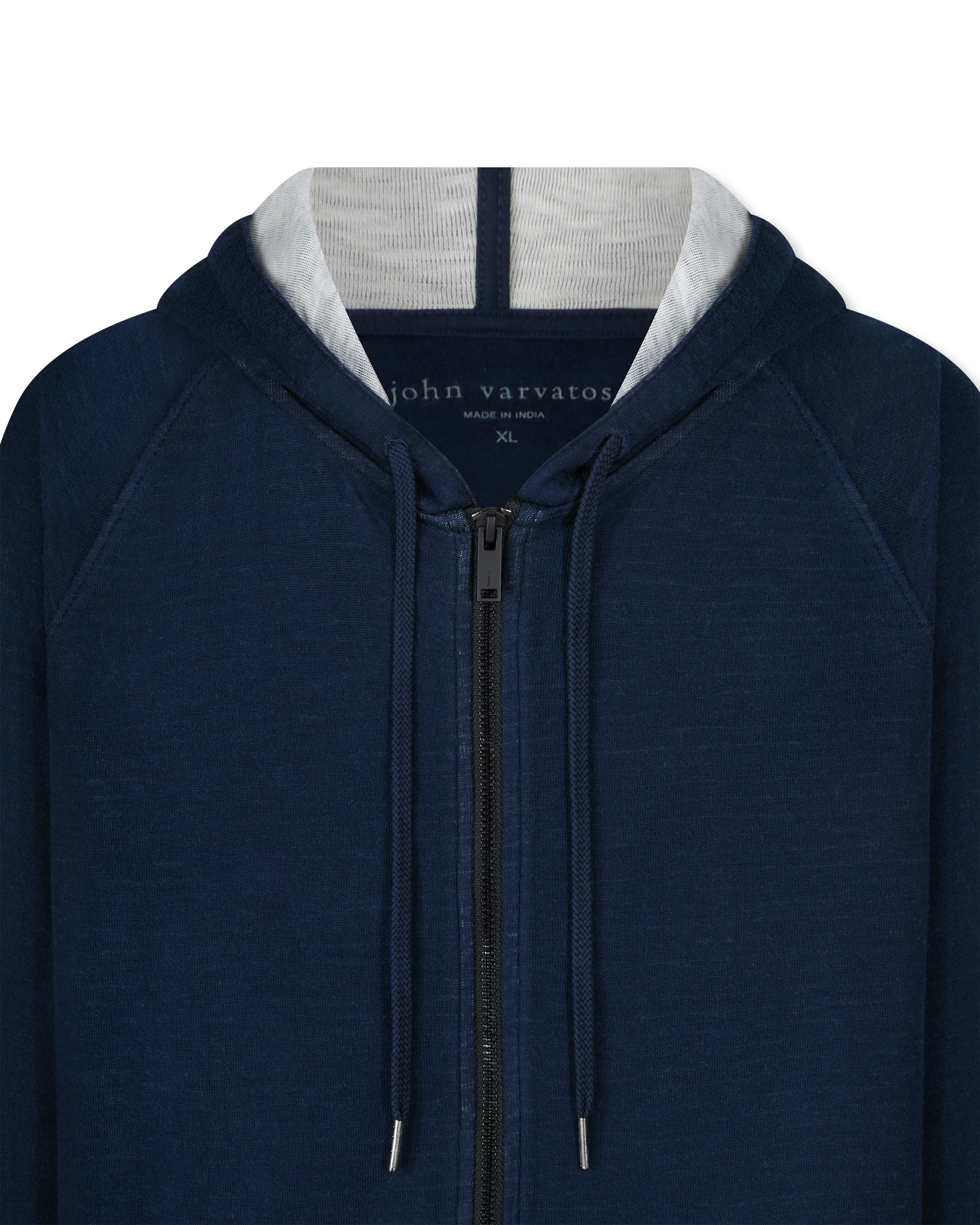 Double Plaited Knit Zip Hoodie