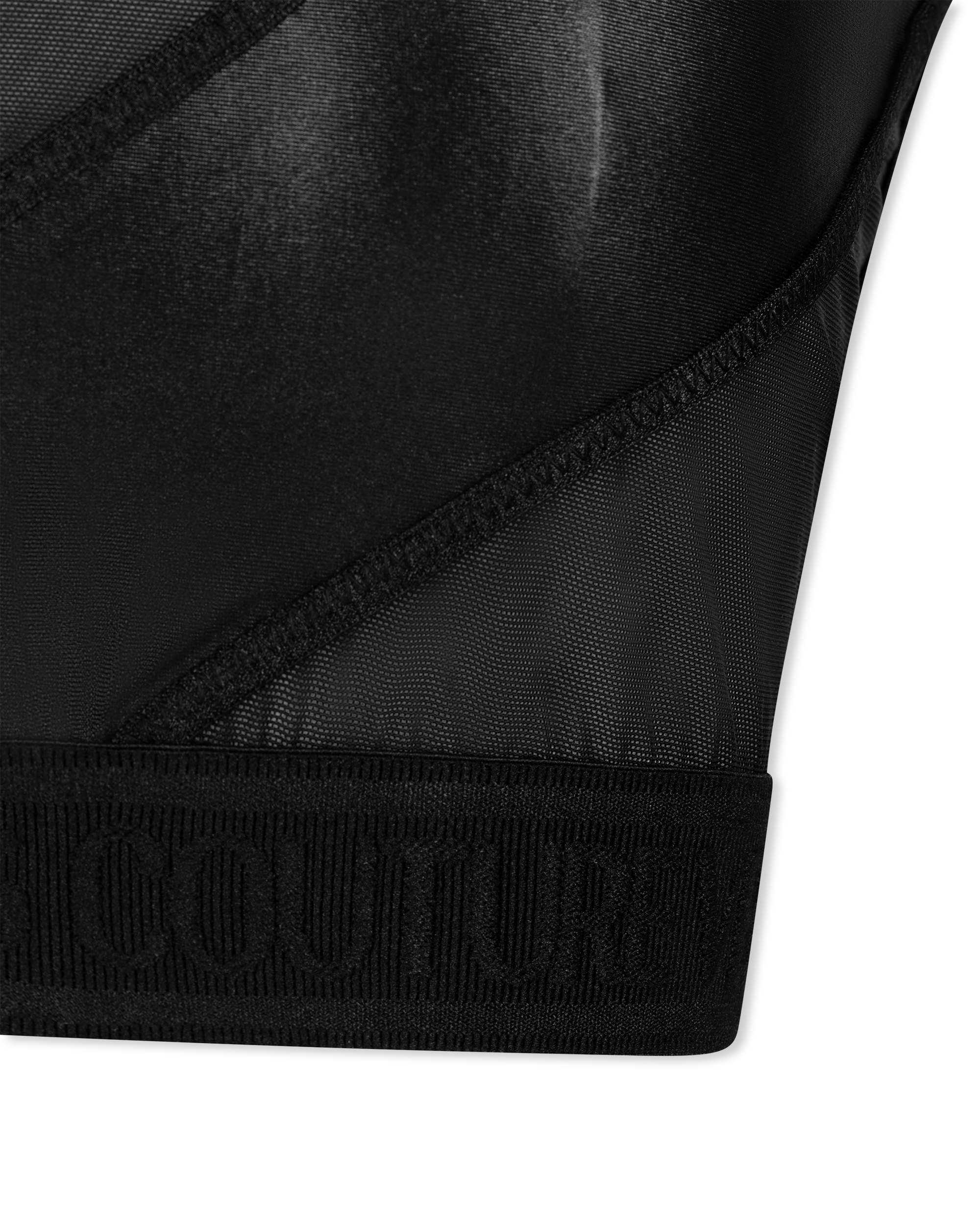 Sheer Panelled Cropped Top