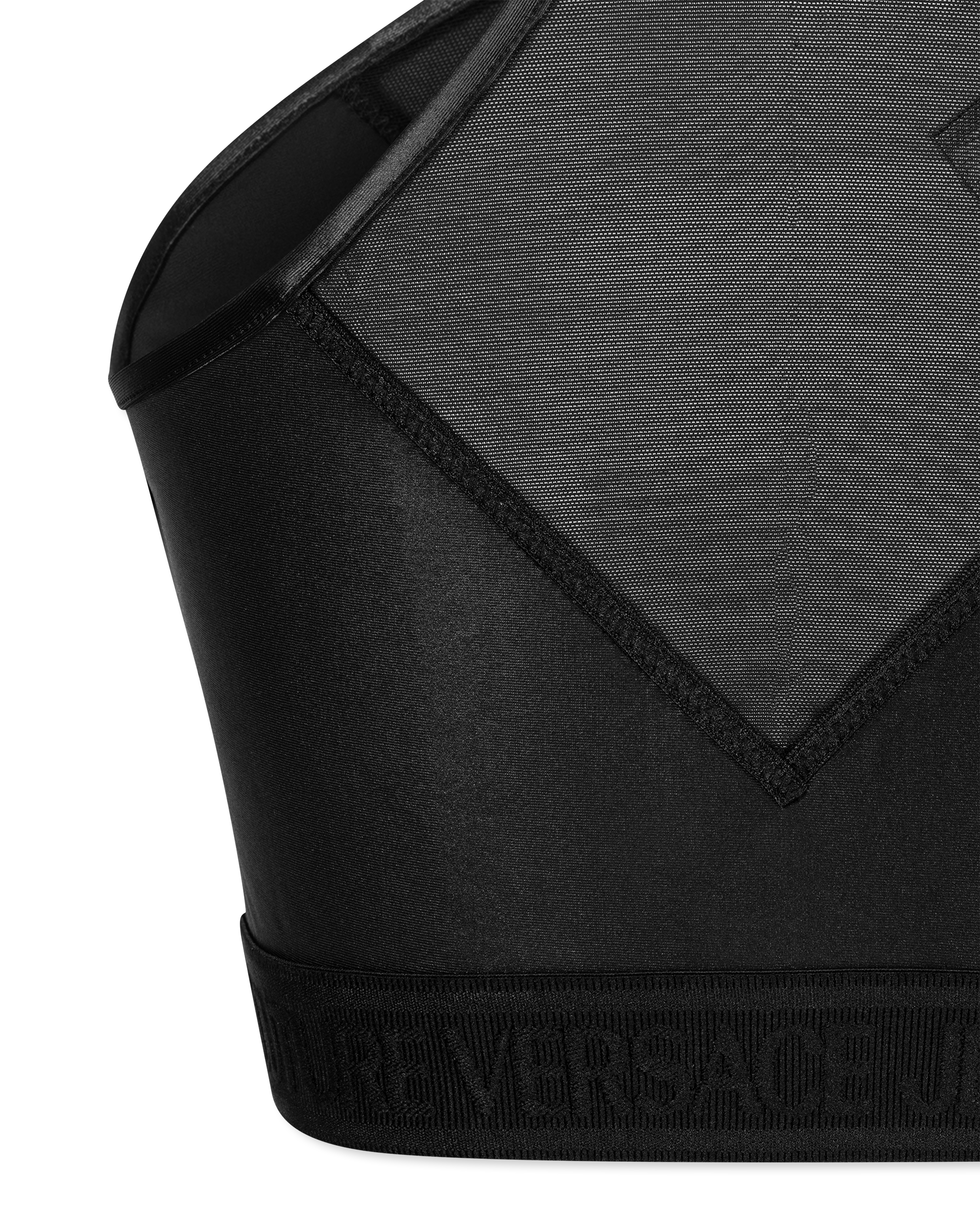 Sheer Panelled Cropped Top