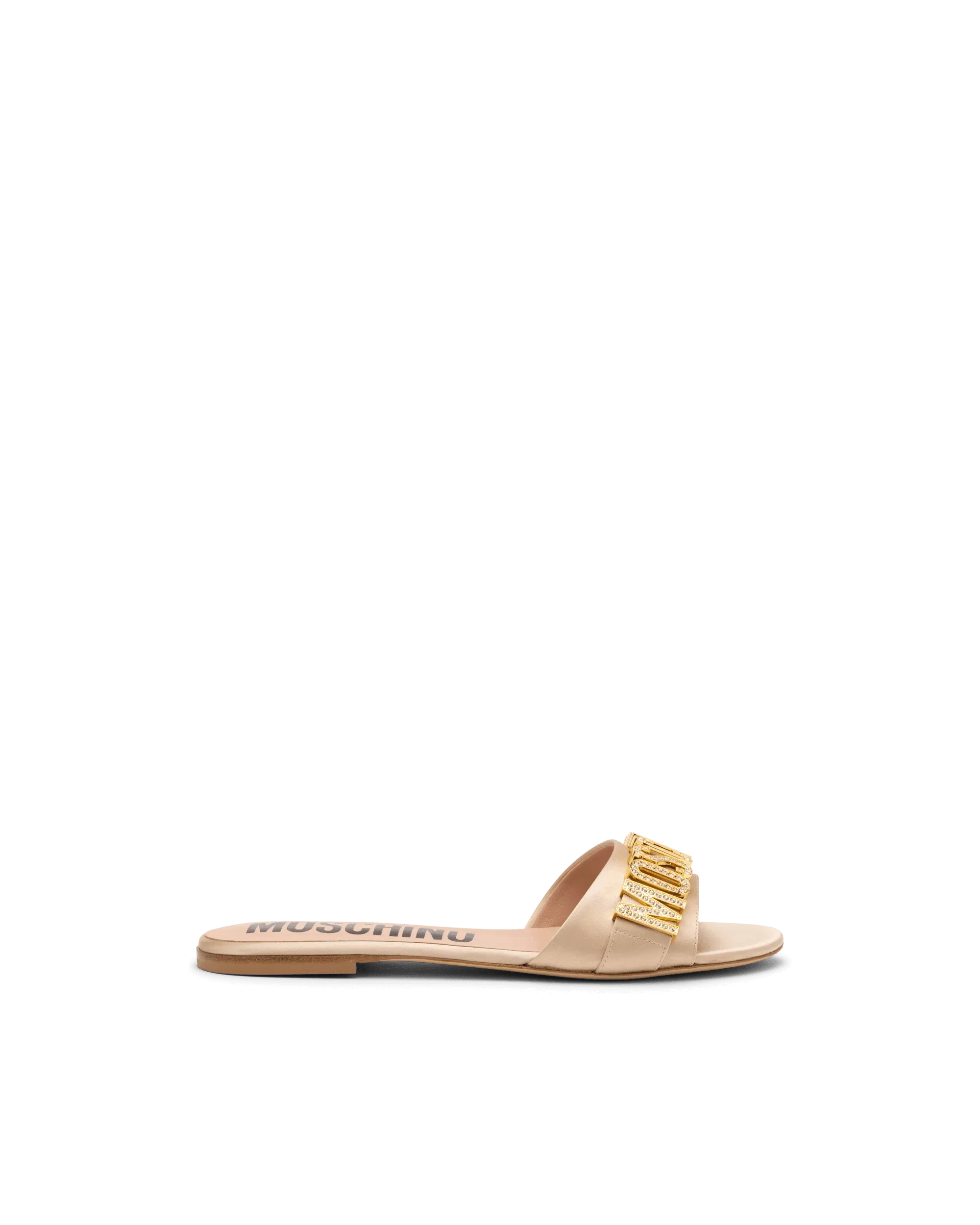 Logo Satin Mule Sandals - DIHSAN