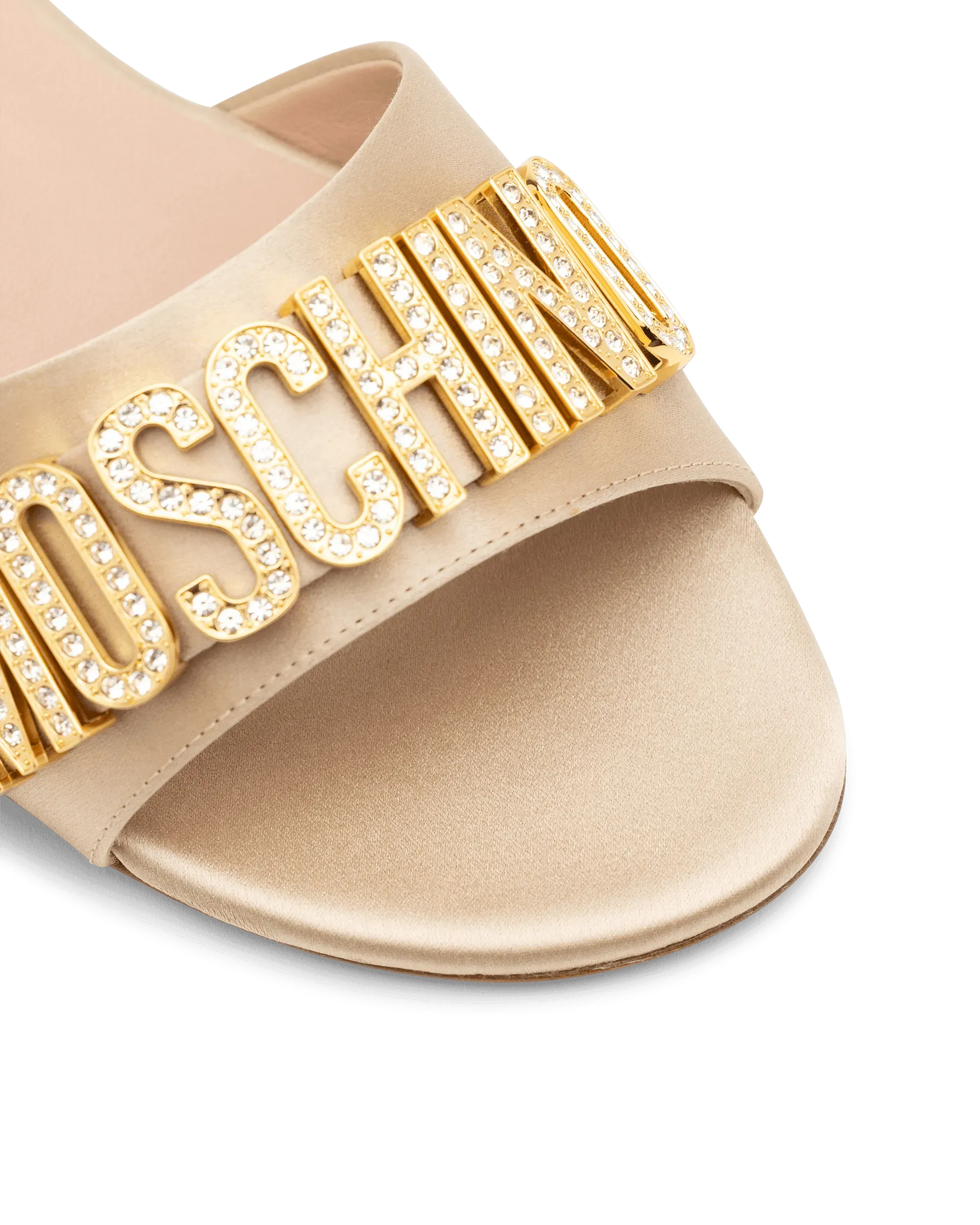 Logo Satin Mule Sandals - DIHSAN