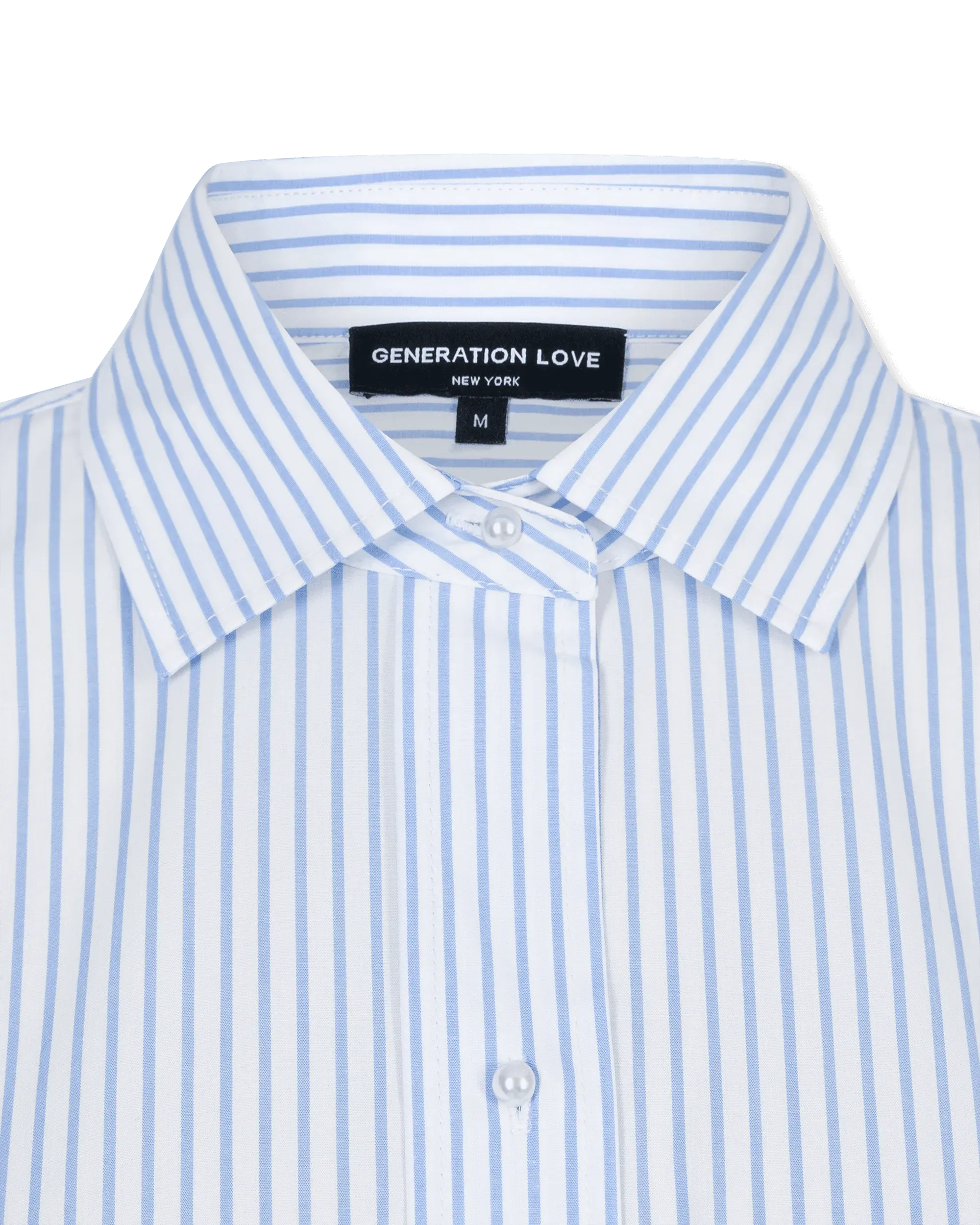 Generation Love Fiore Embellished Pinstripe Shirt - DIHSAN