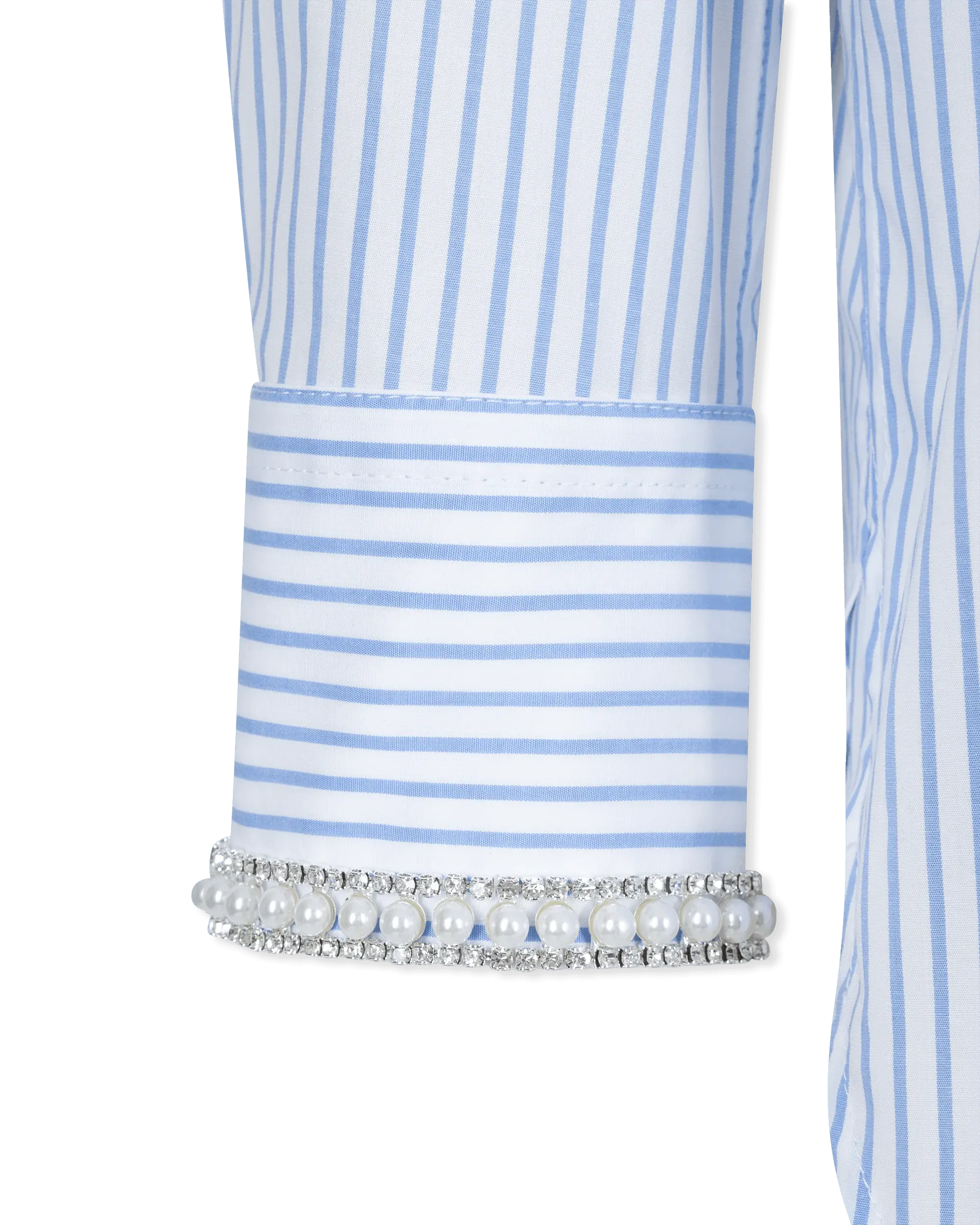 Generation Love Fiore Embellished Pinstripe Shirt - DIHSAN