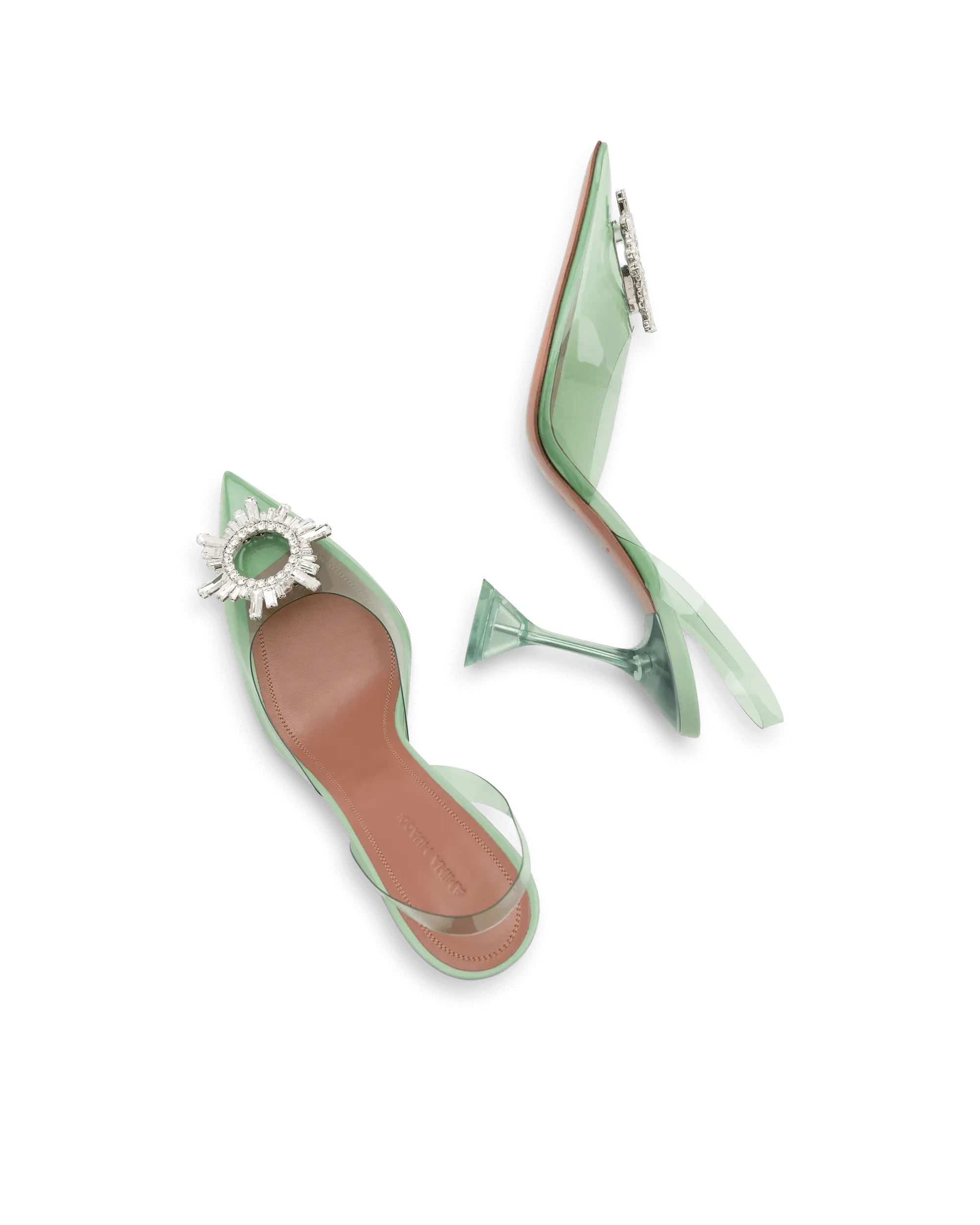 Begum Glass Sling Pumps - DIHSAN