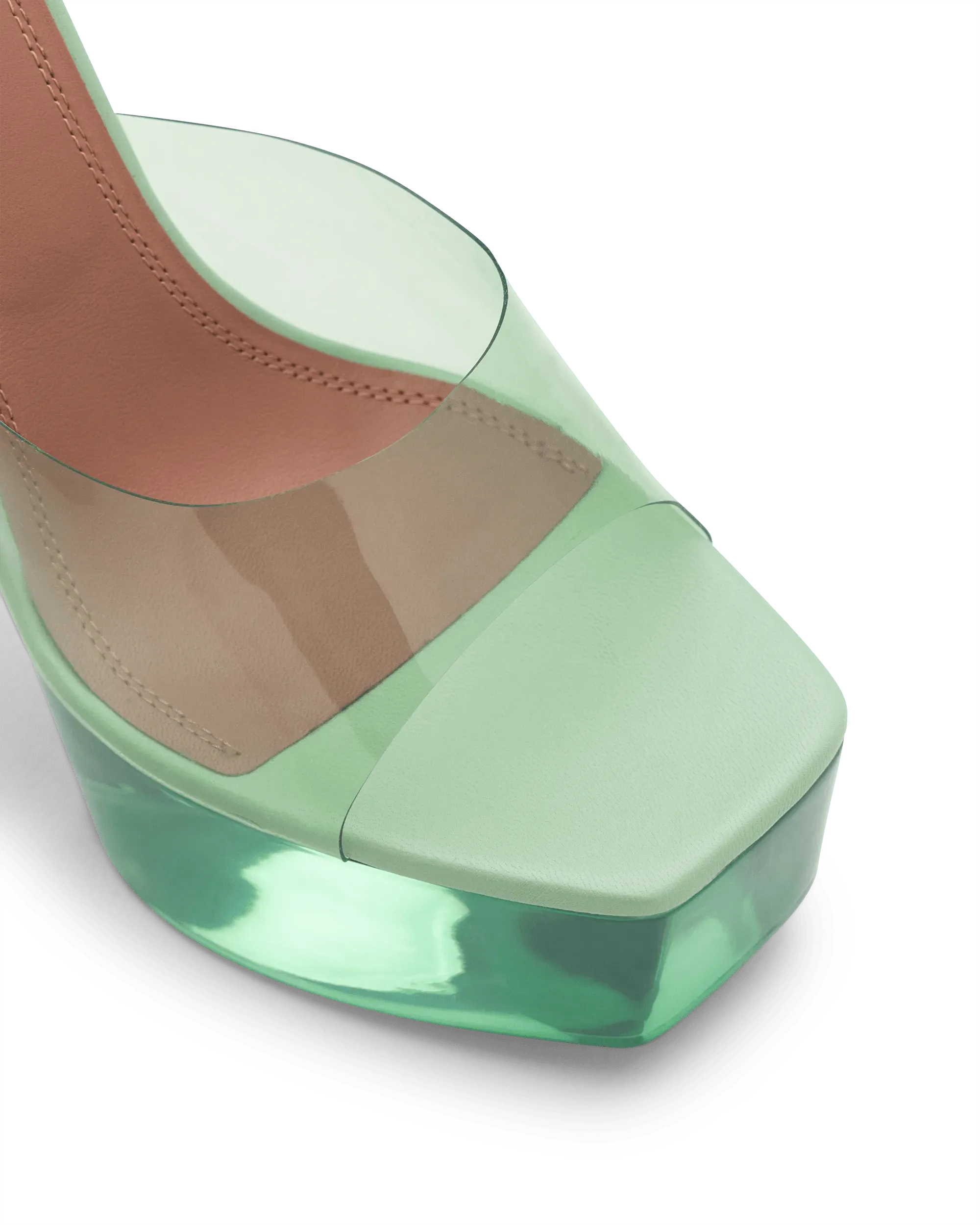 Dalida Glass PVC Platform Sandals - DIHSAN