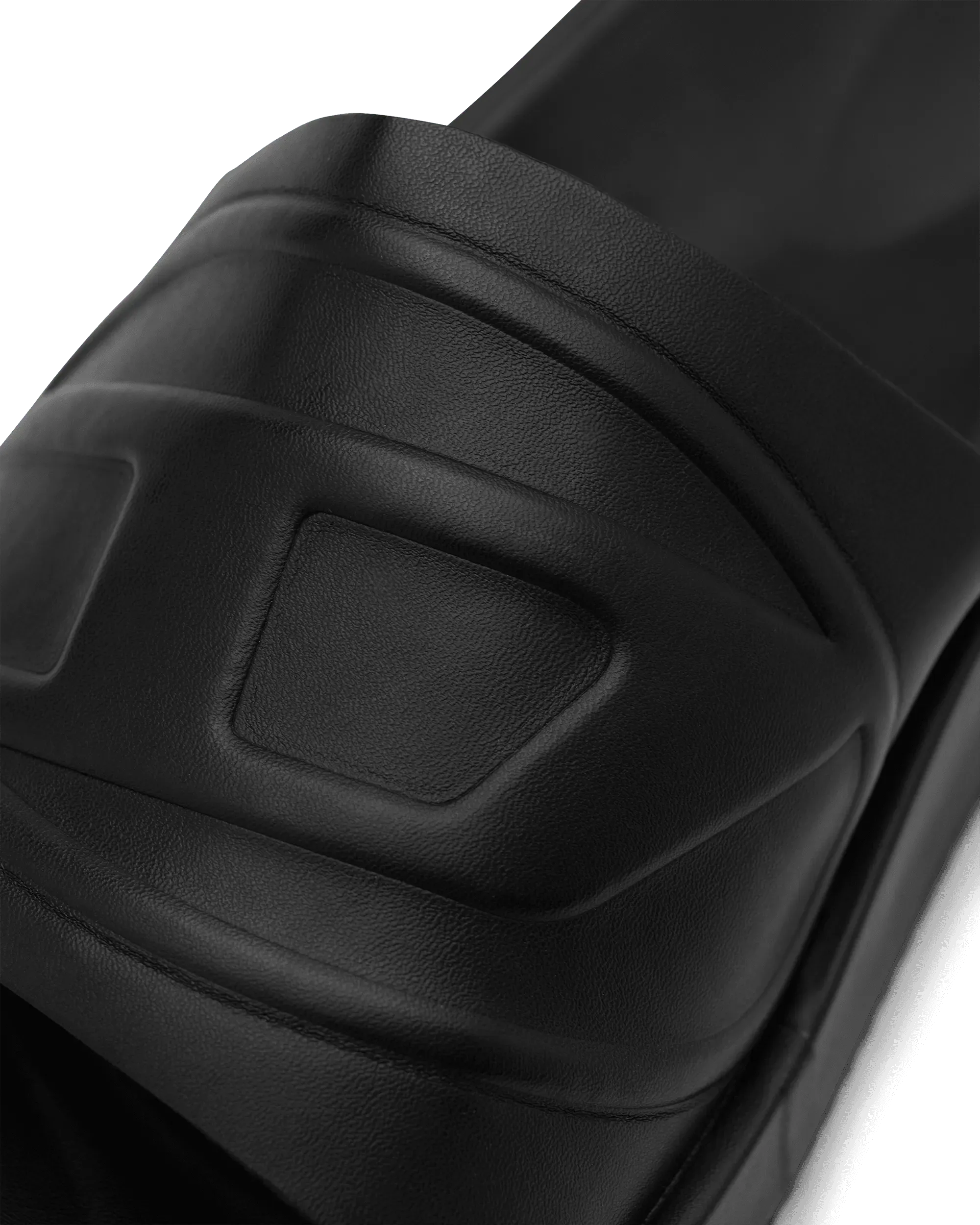 Black Polyurethane Oval D SA-Slides by Diesel | DIHSAN