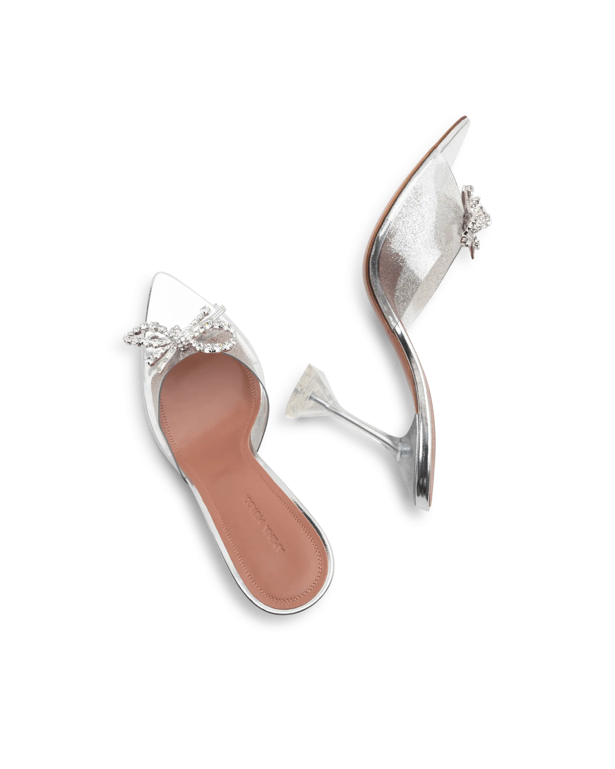 Rosie Glass Slipper 95mm Heeled Sandals - DIHSAN
