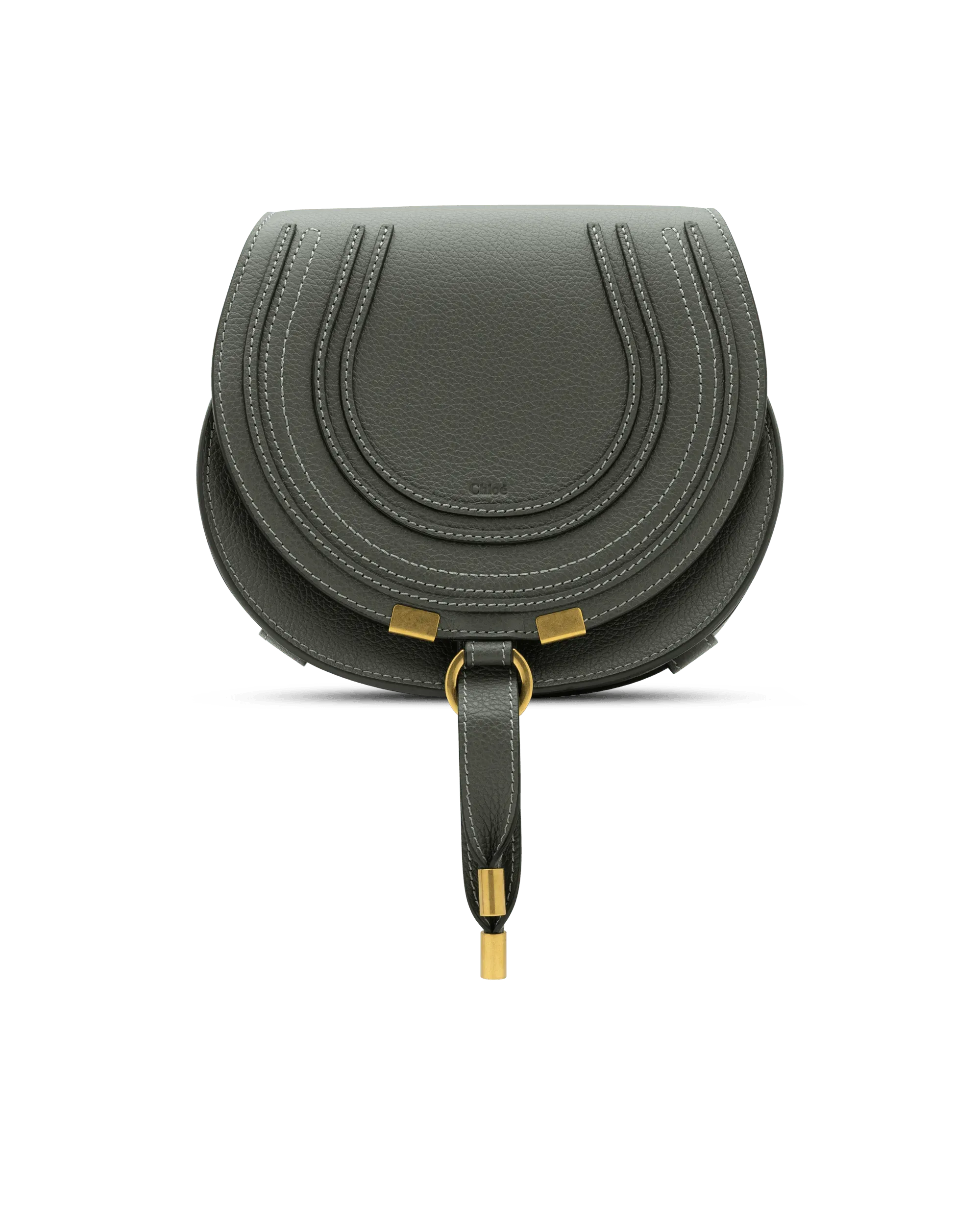 Small Marcie Leather Saddle Bag - DIHSAN