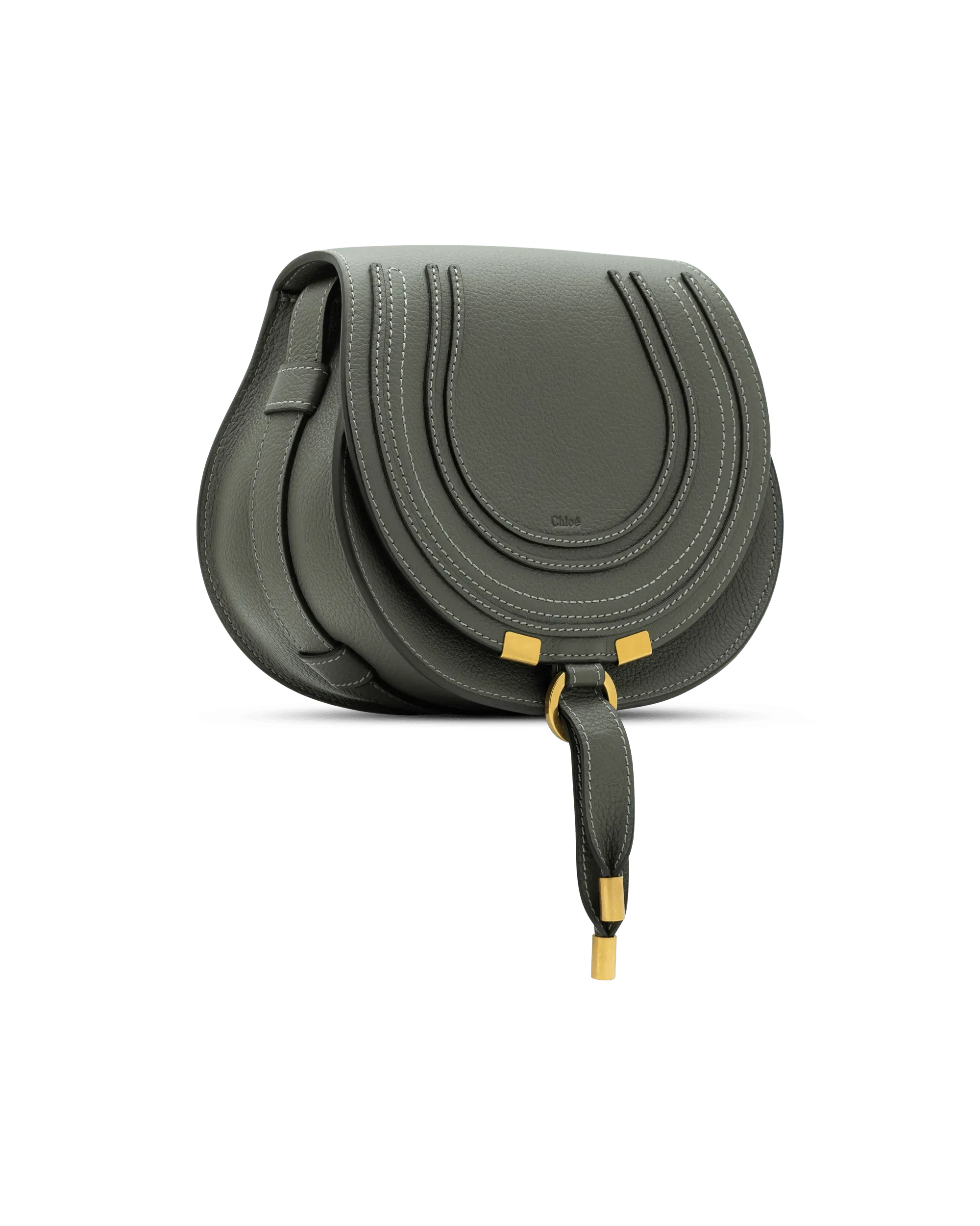 Small Marcie Leather Saddle Bag - DIHSAN
