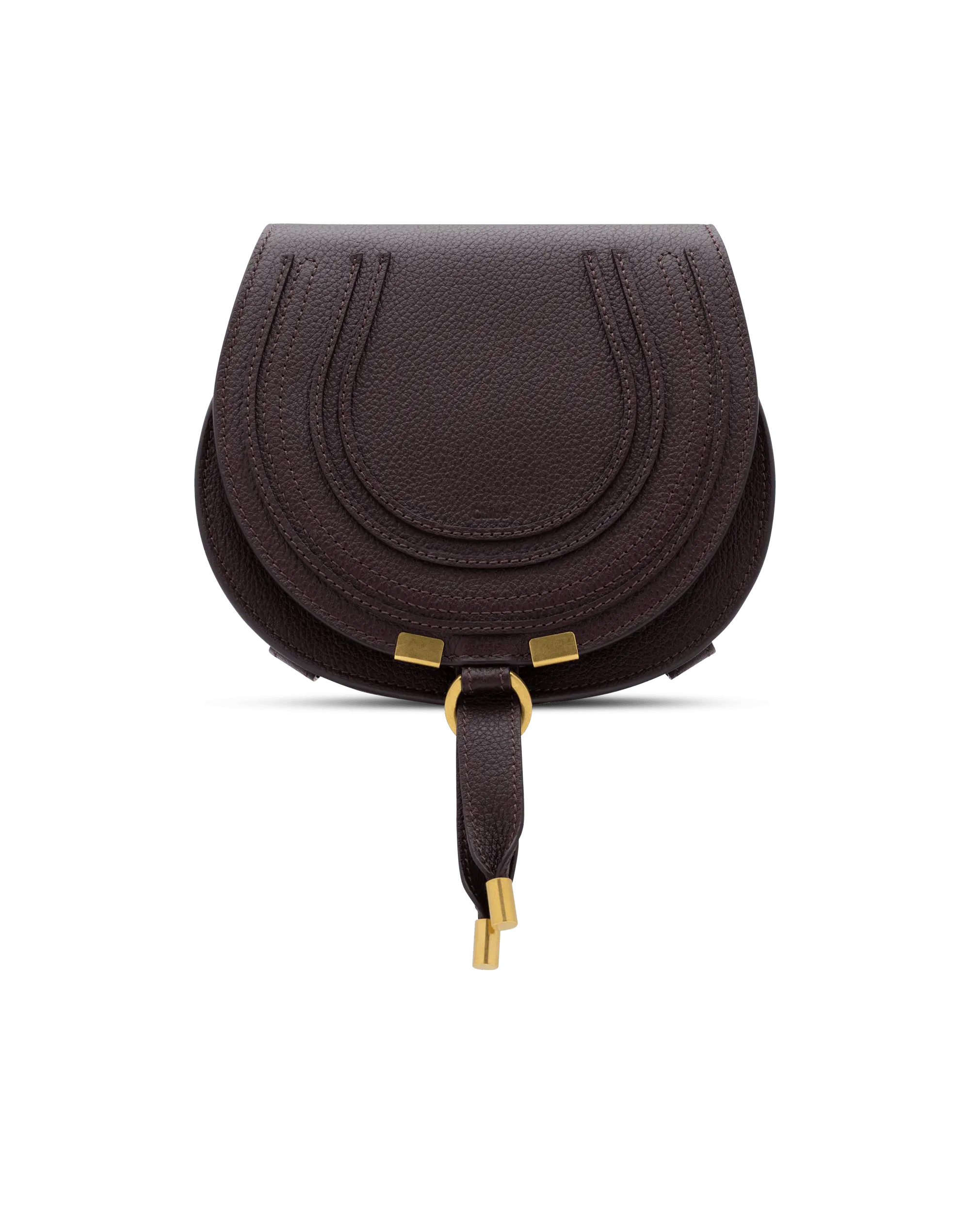 Small Marcie Leather Saddle Bag - DIHSAN