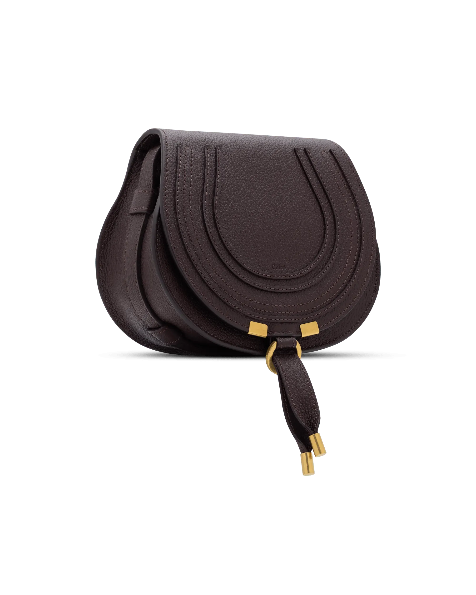Small Marcie Leather Saddle Bag - DIHSAN