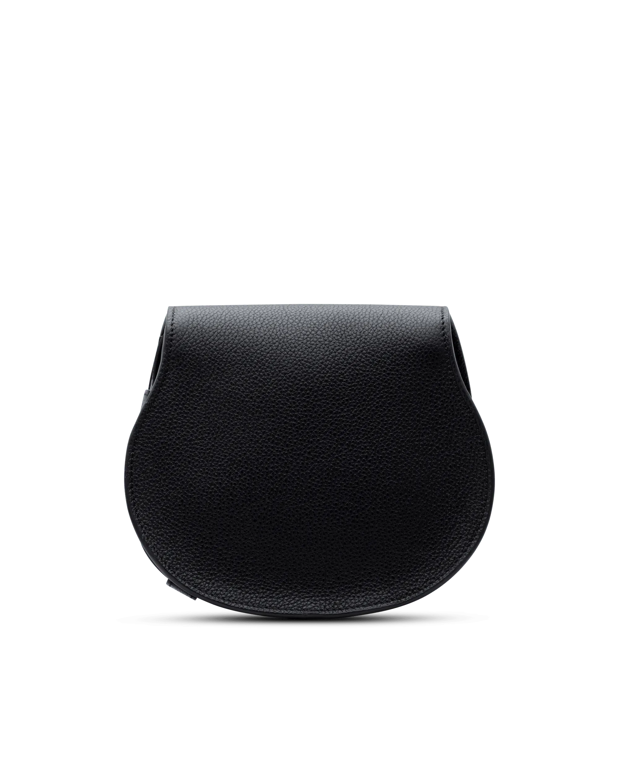 Small Marcie Grained Leather Saddle Bag - DIHSAN