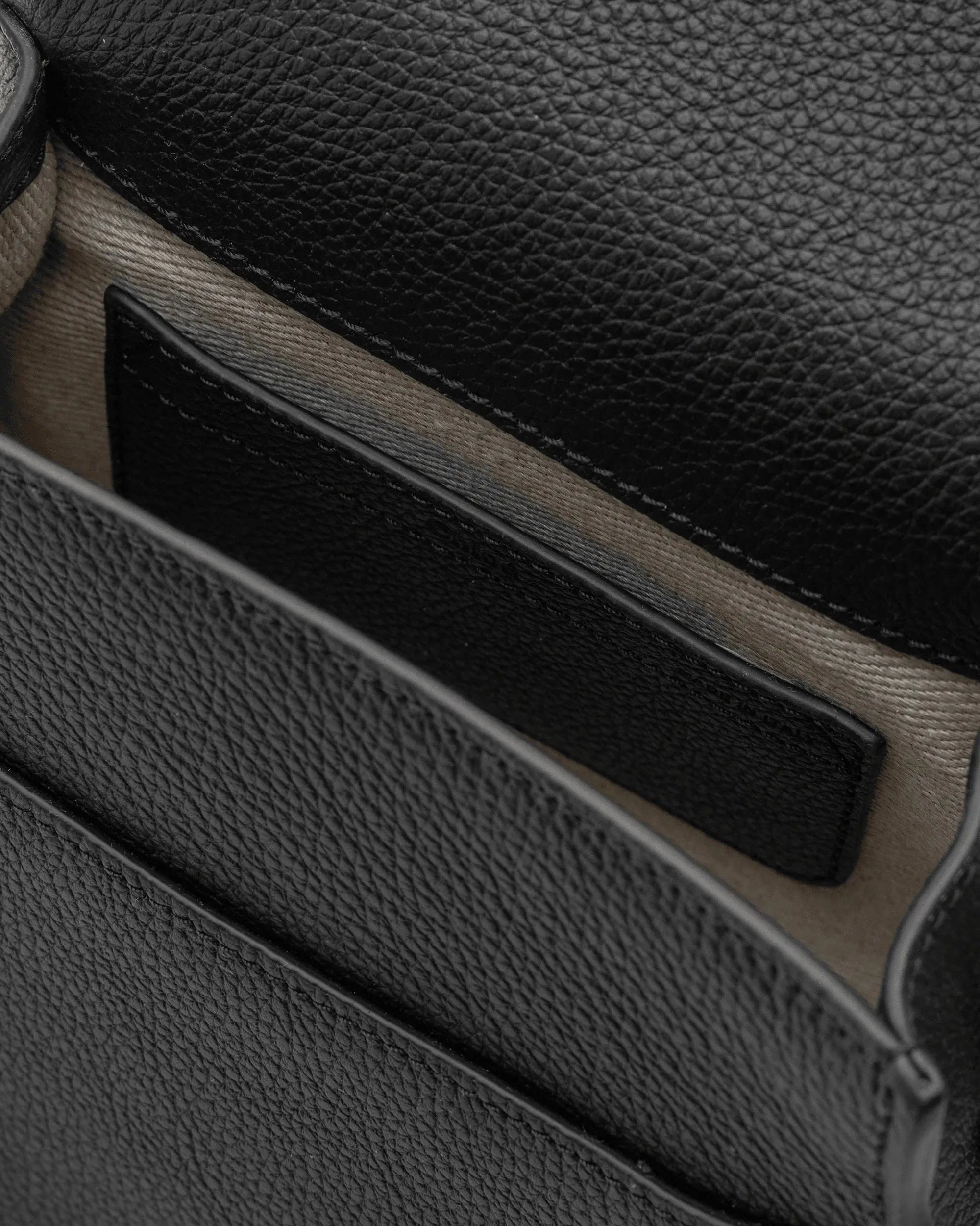 Small Marcie Grained Leather Saddle Bag - DIHSAN