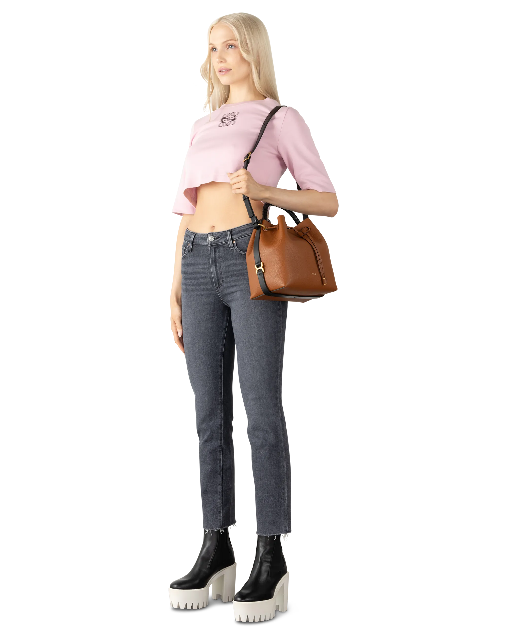 Marcie Leather Bucket Bag